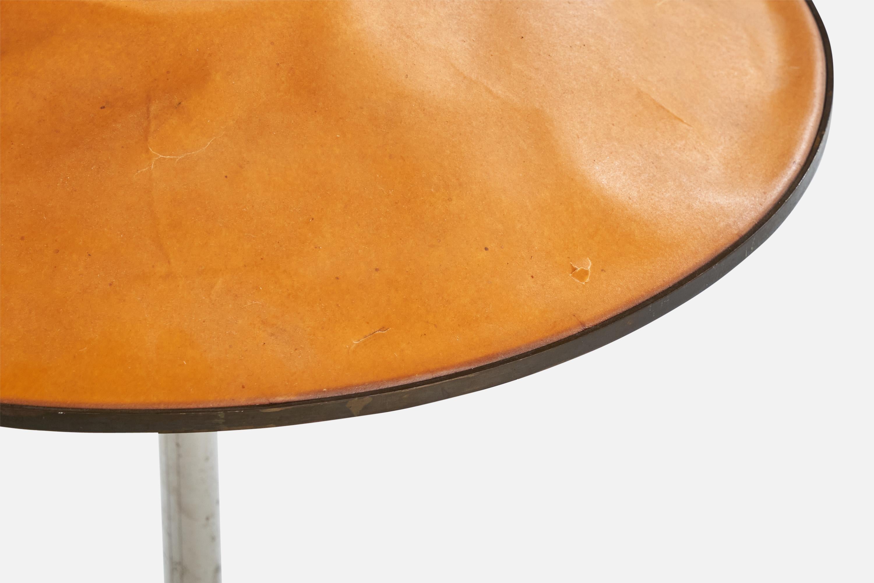 Niels Rasmussen Thykier, Table Lamp, Nickel. Copper, Paper, Denmark, 1930s 1