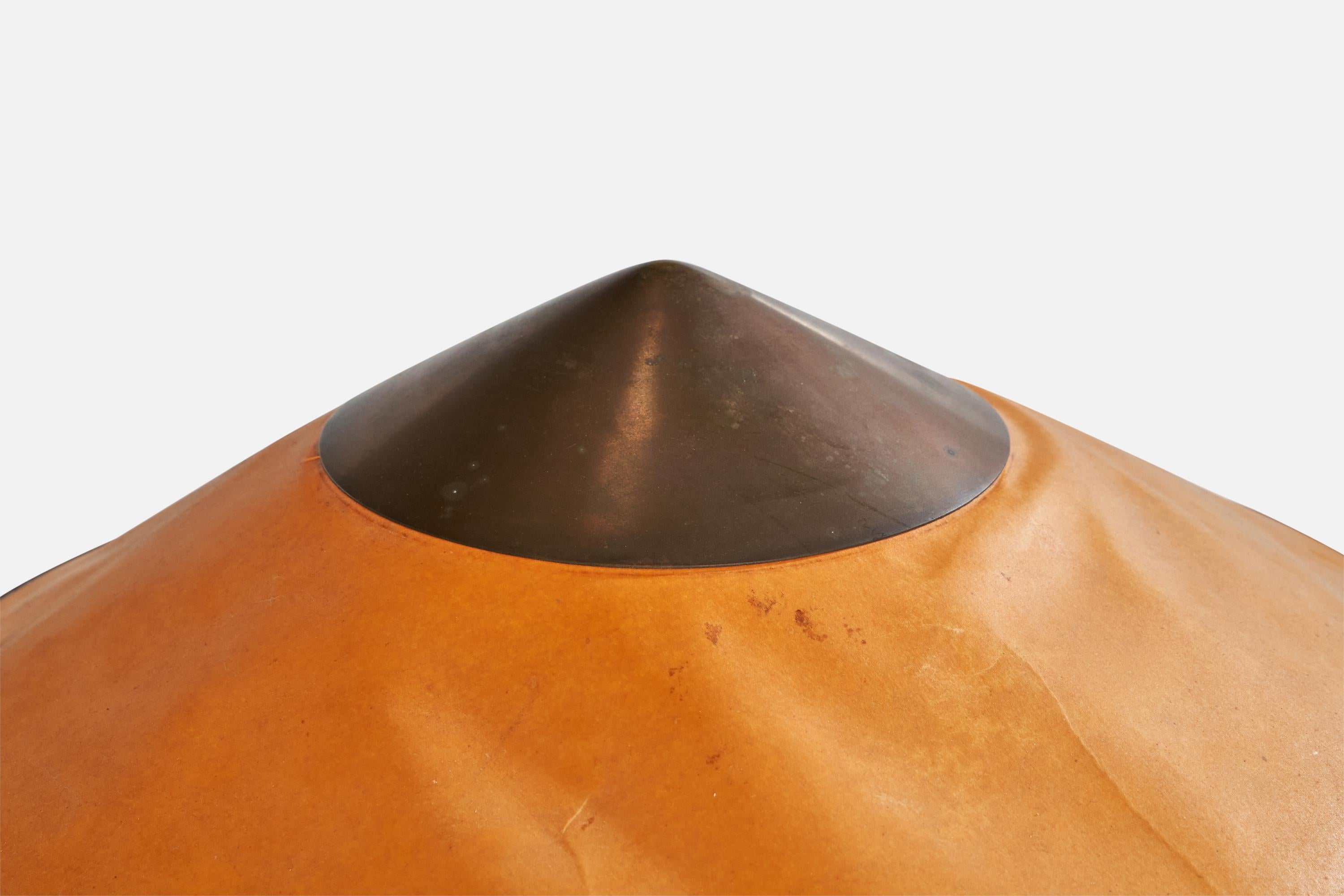 Niels Rasmussen Thykier, Table Lamp, Nickel. Copper, Paper, Denmark, 1930s 2