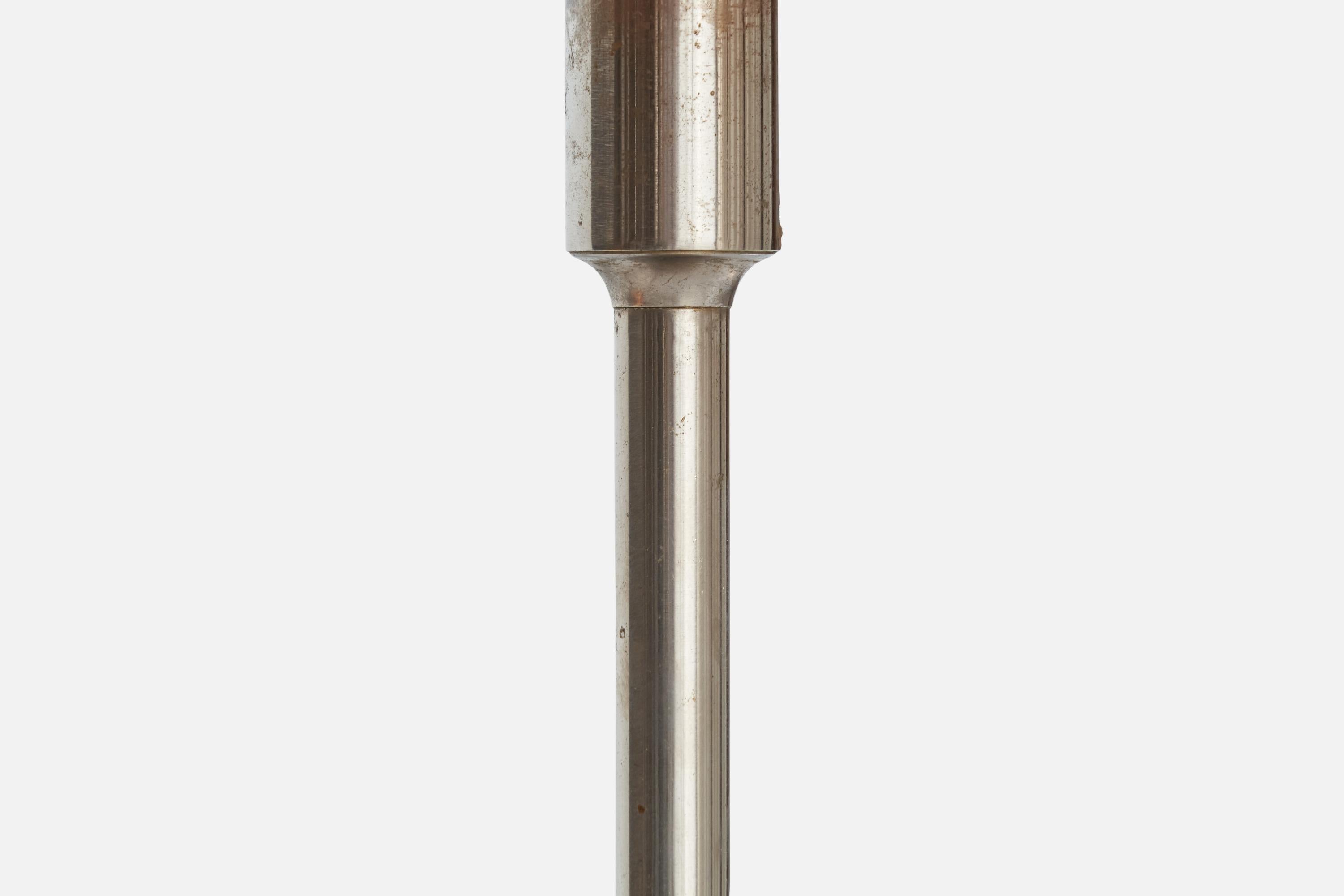 Niels Rasmussen Thykier, Table Lamp, Nickel. Copper, Paper, Denmark, 1930s 3
