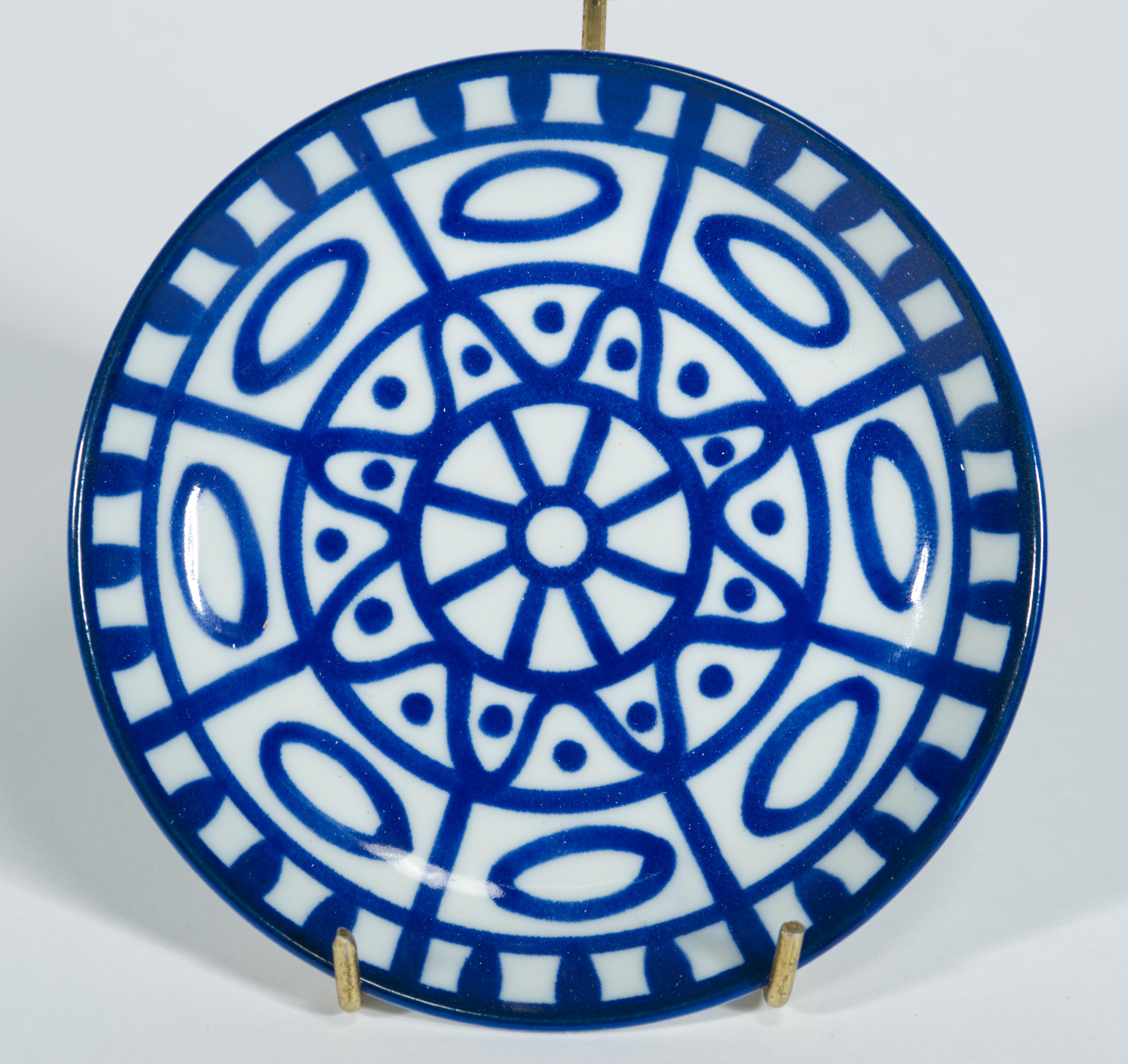 Niels Refsgaard for Dansk Arabesque Set of 4 Porcelain Coasters Escandinavo moderno en venta
