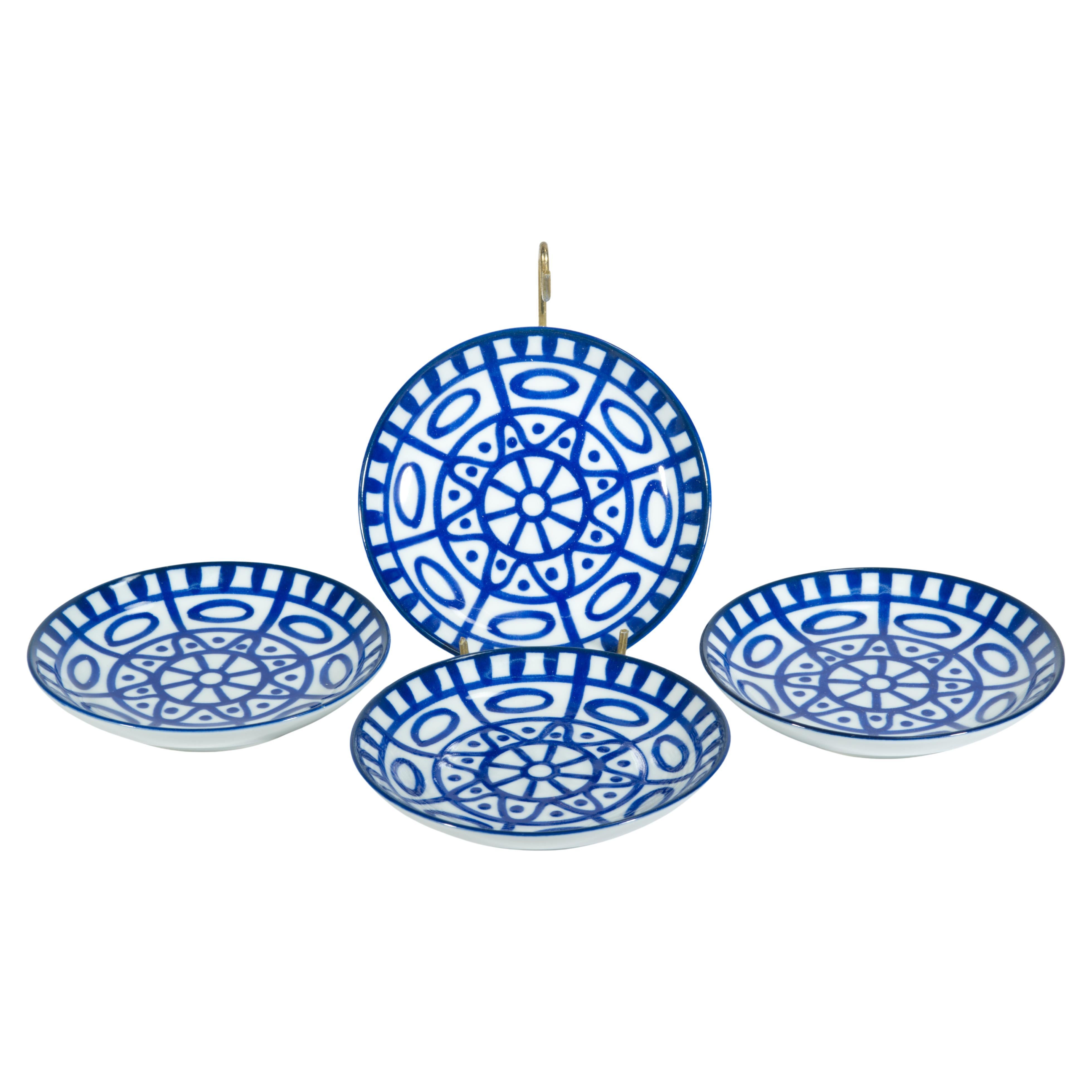 Niels Refsgaard for Dansk Arabesque Set of 4 Porcelain Coasters en venta