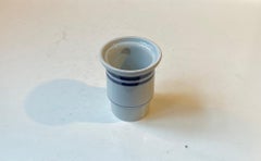 Niels Refsgaard Stoneware Vase with Blue Stripes for Danish Design Ltd.
