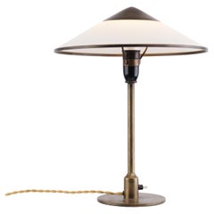Niels Thykier Table Lamp Kongelys in Brass with Off-White Shade