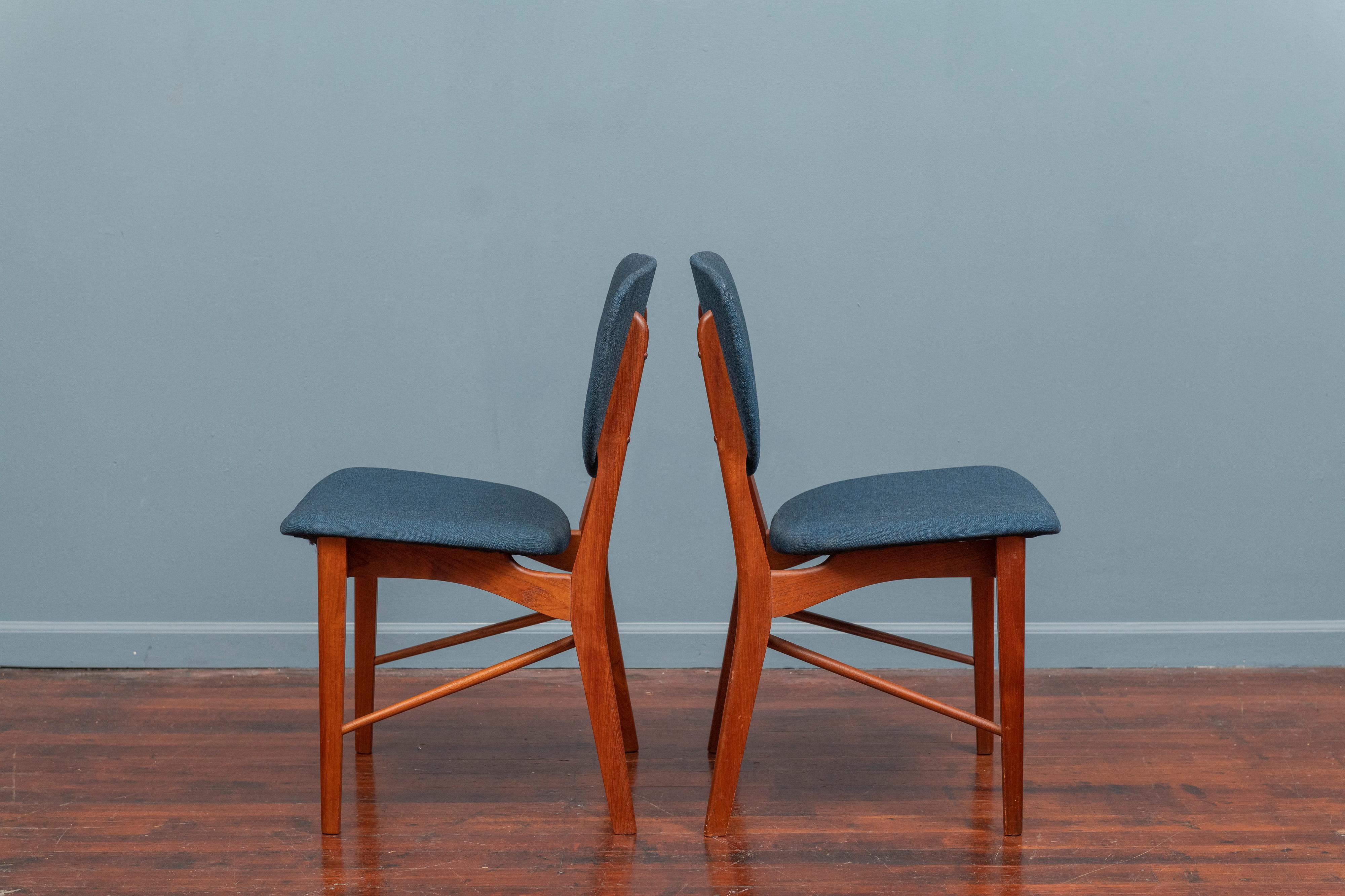 Danish P. Vodder Dining Chairs Model PV55 for Niels Vodder For Sale