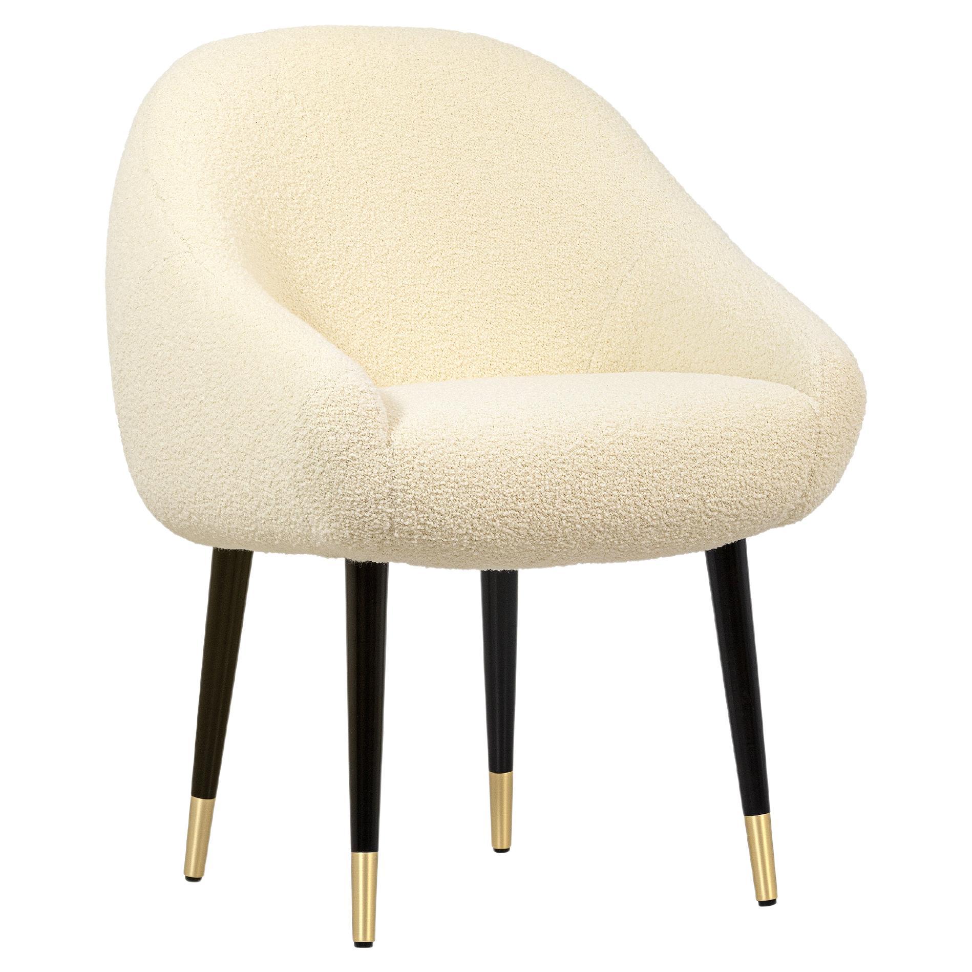 Chaise de salle à manger Niemeyer en laiton par InsidherLand en vente