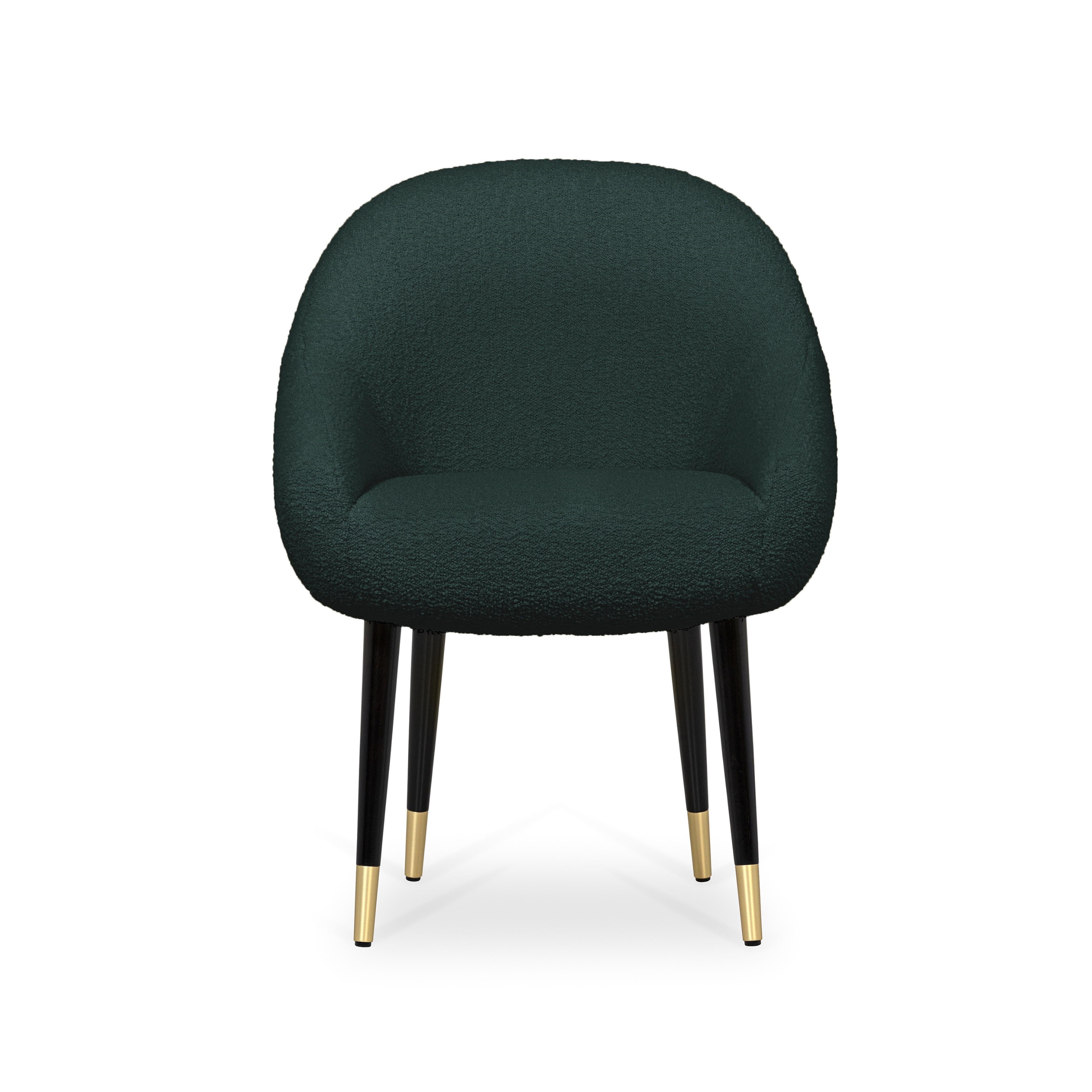 Modern Niemeyer Dining Chair, Bouclé and Brass, Insidherland by Joana Santos Barbosa For Sale