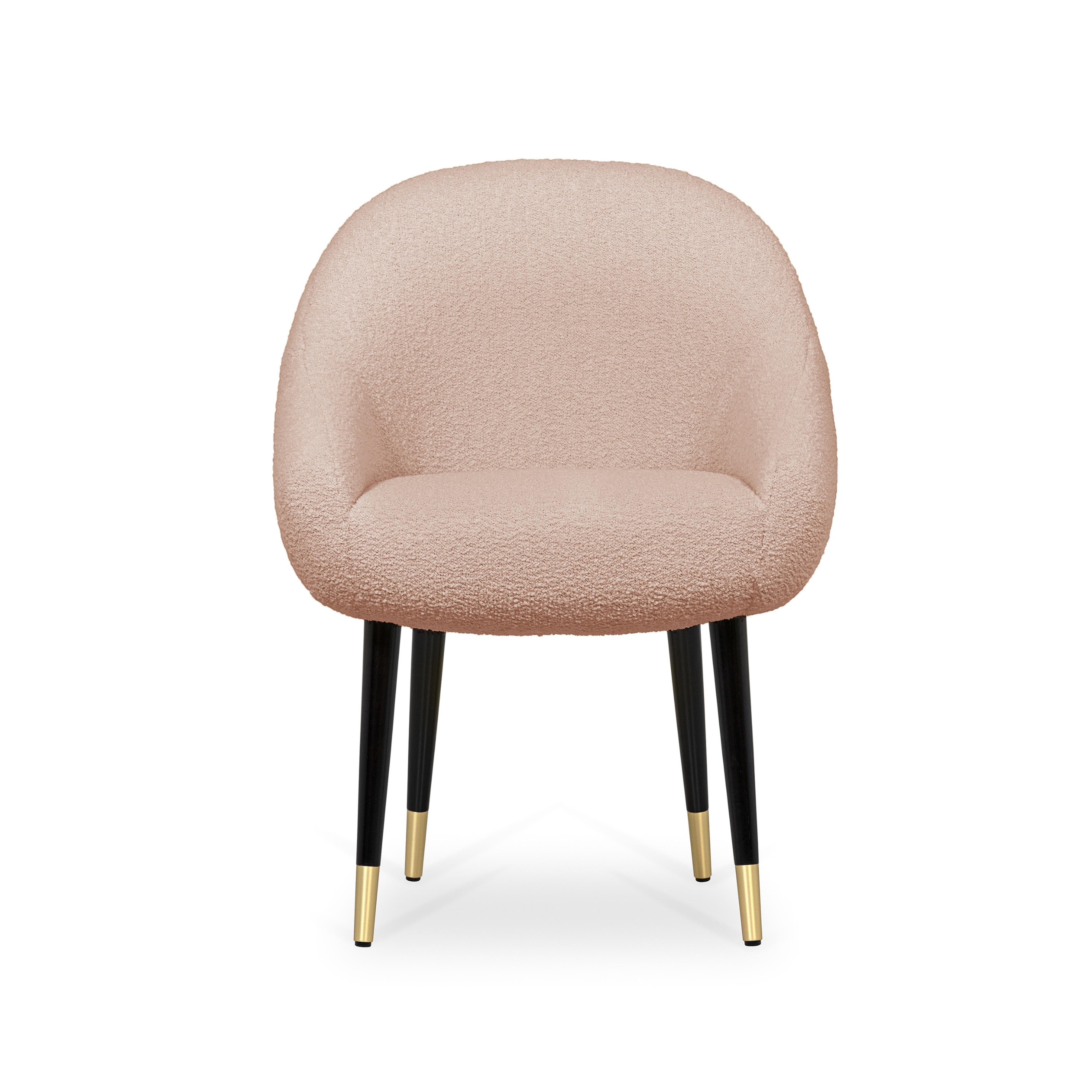 Portuguese Niemeyer Dining Chair, Bouclé and Brass, Insidherland by Joana Santos Barbosa For Sale