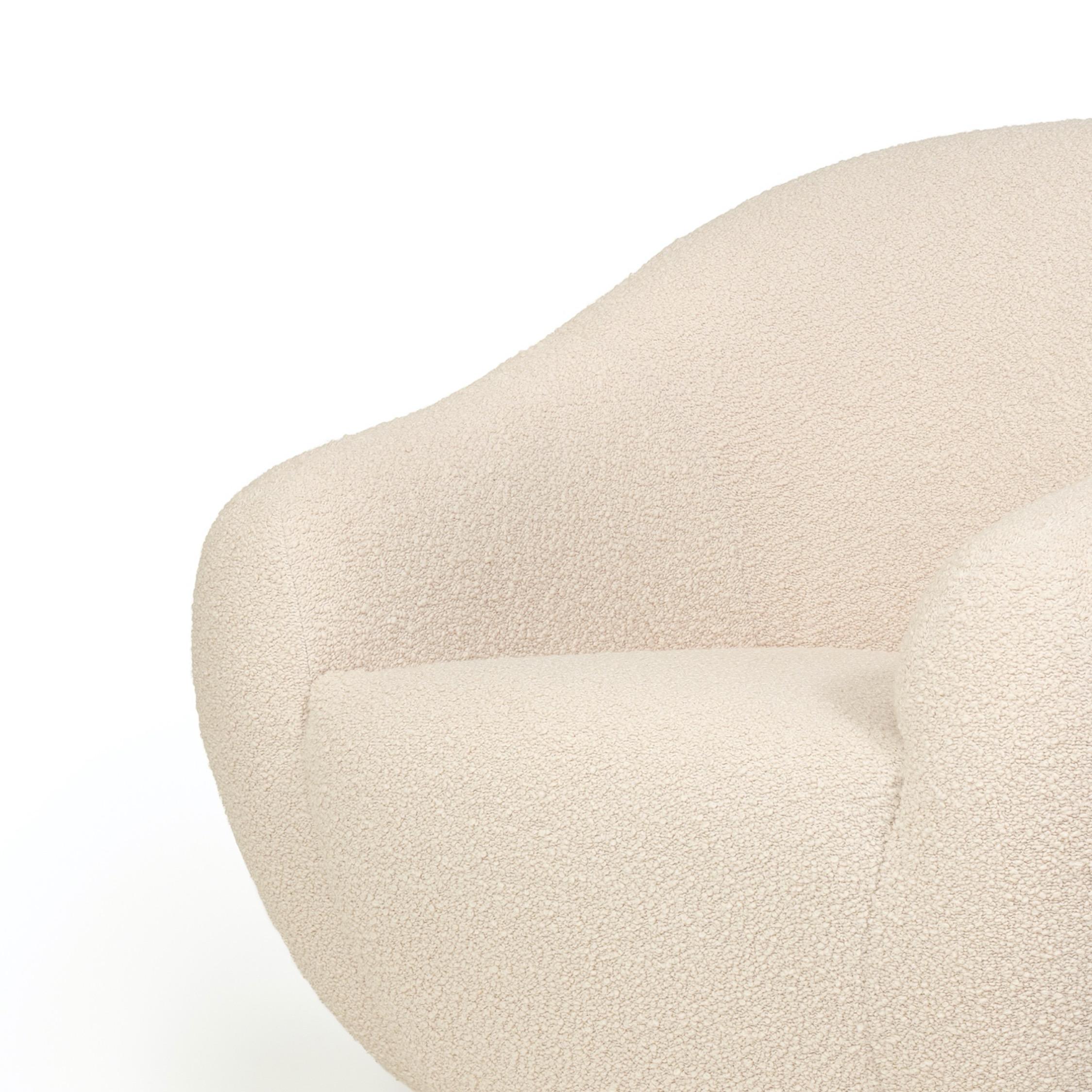 Niemeyer II Armchair and Stool, Bouclé, InsidherLand by Joana Santos Barbosa For Sale 2