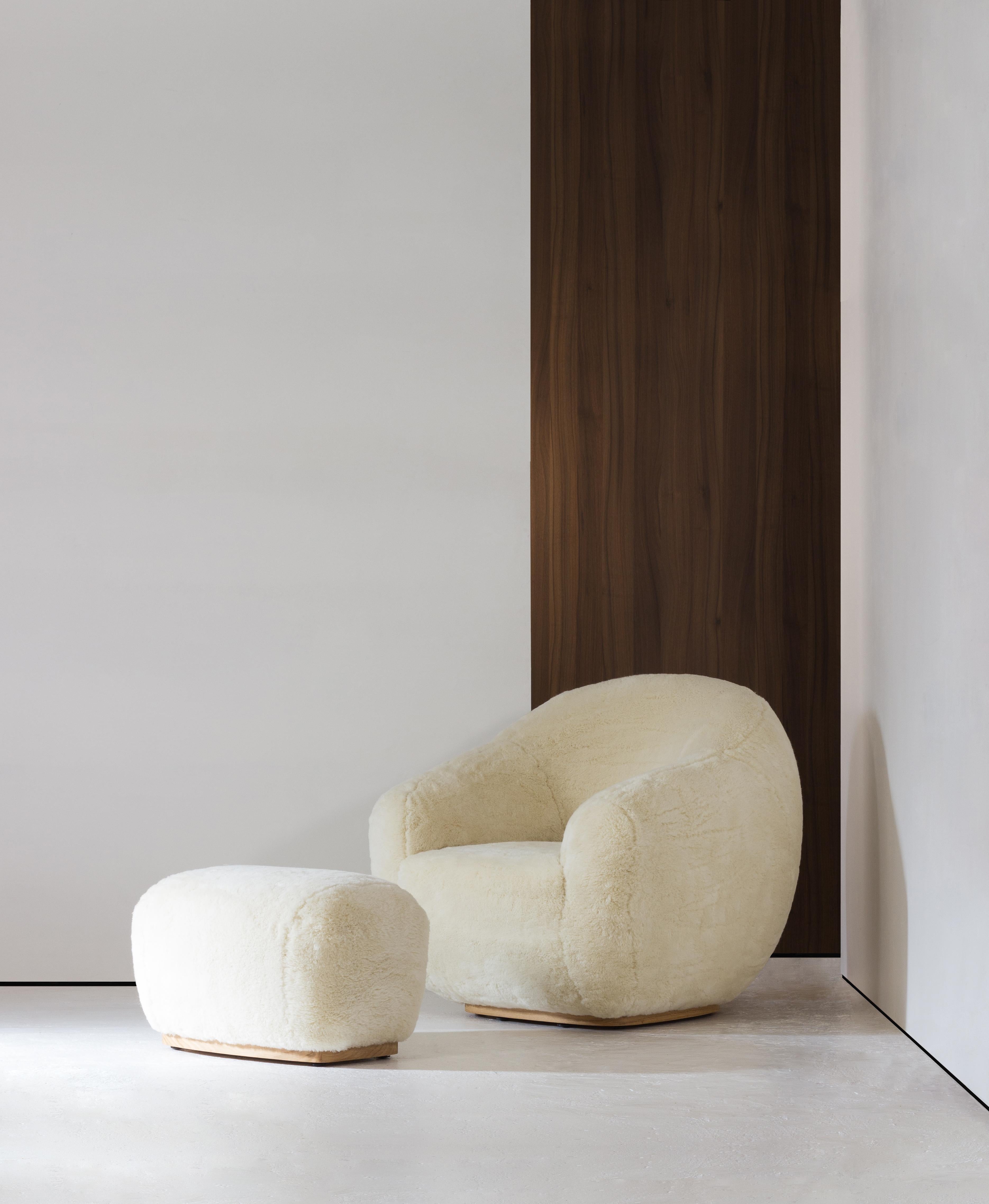 Foam Niemeyer II Armchair and Stool, COM, InsidherLand by Joana Santos Barbosa For Sale