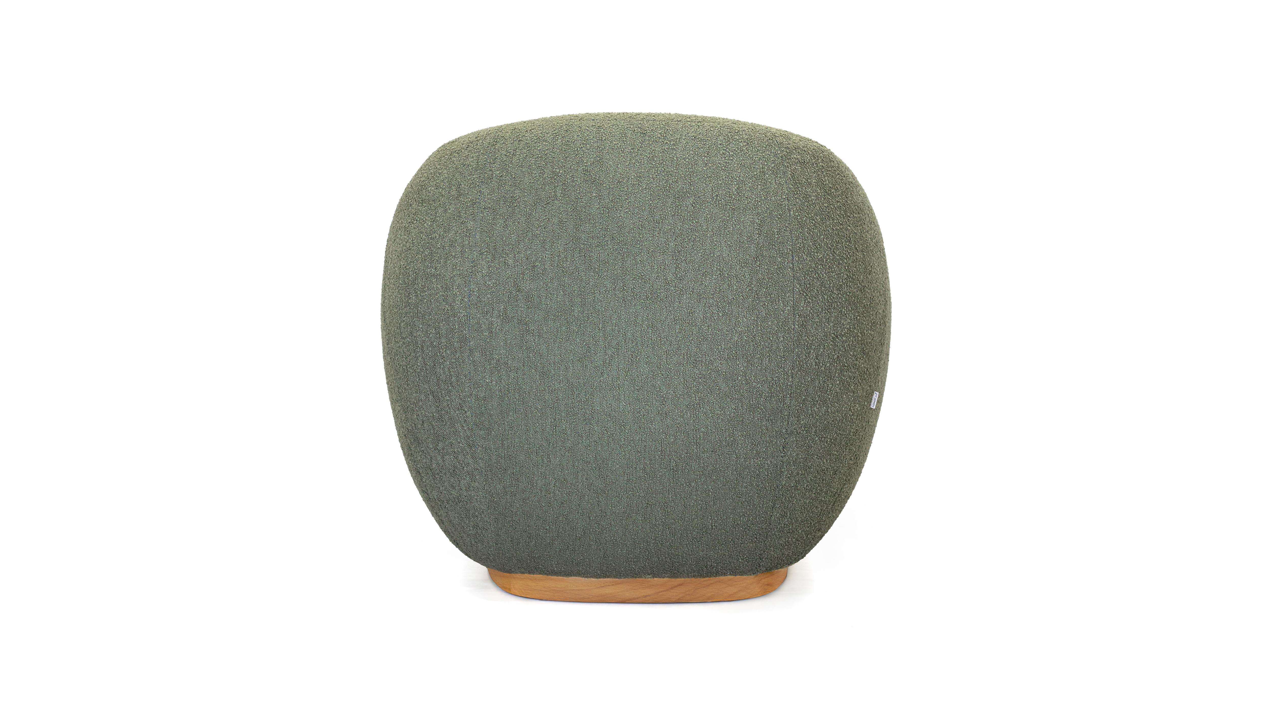 Woodwork Niemeyer II Armchair, Bouclé and Oak, InsidherLand by Joana Santos Barbosa For Sale