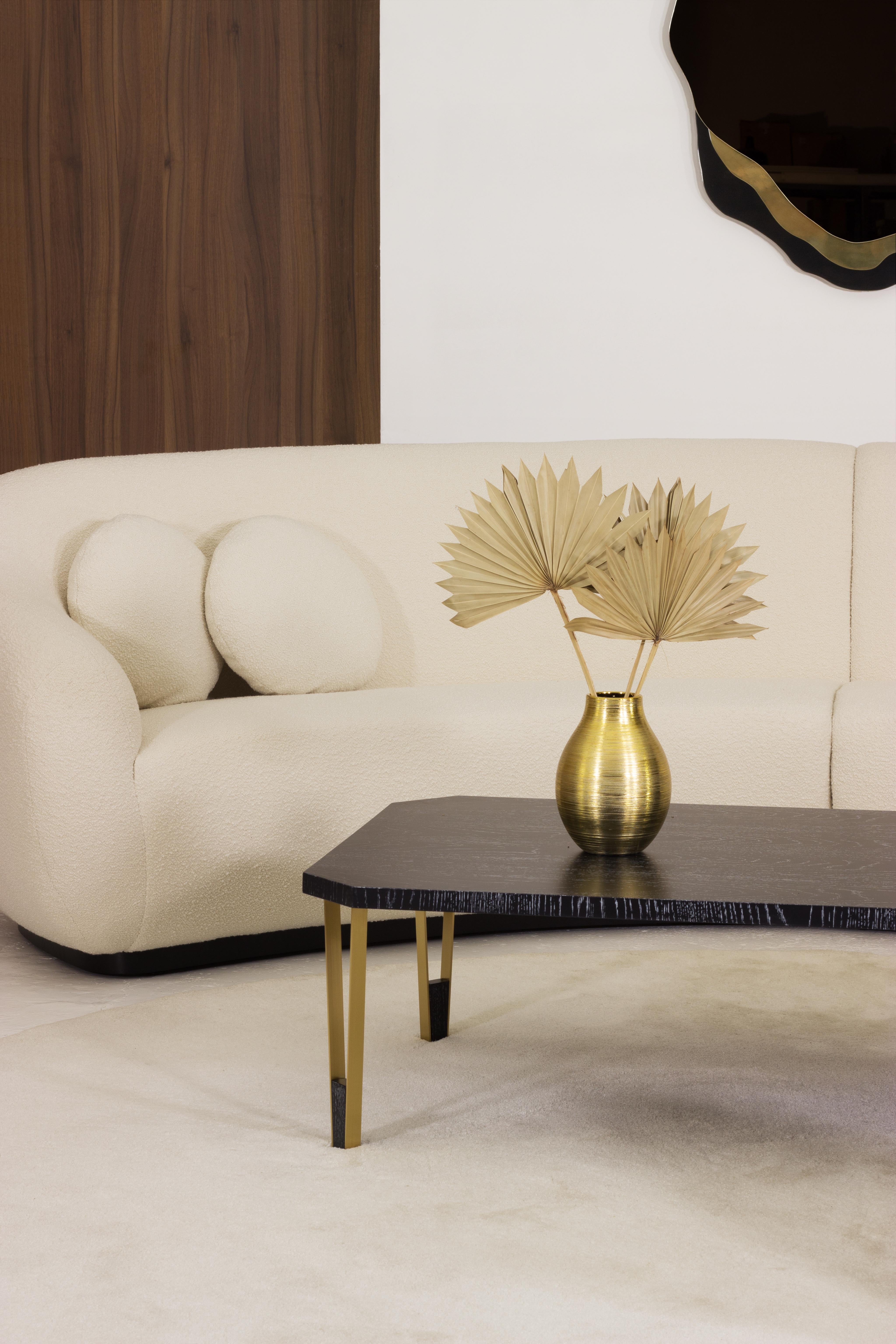 Contemporary Niemeyer II Round Sofa, Lama Bouclé, InsidherLand by Joana Santos Barbosa For Sale