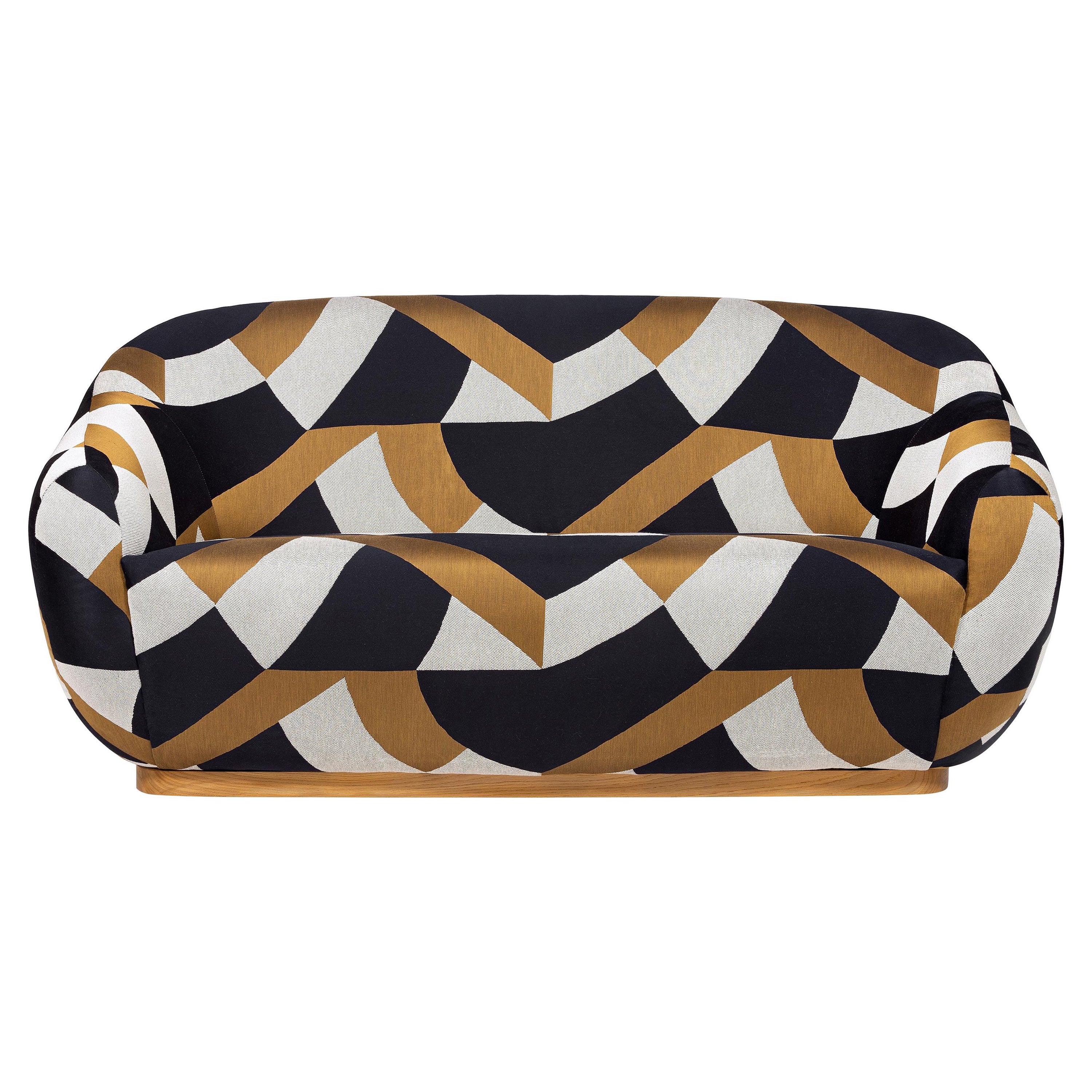 Niemeyer II Two Seat Sofa, Oak & COM, Insidherland by Joana Santos Barbosa