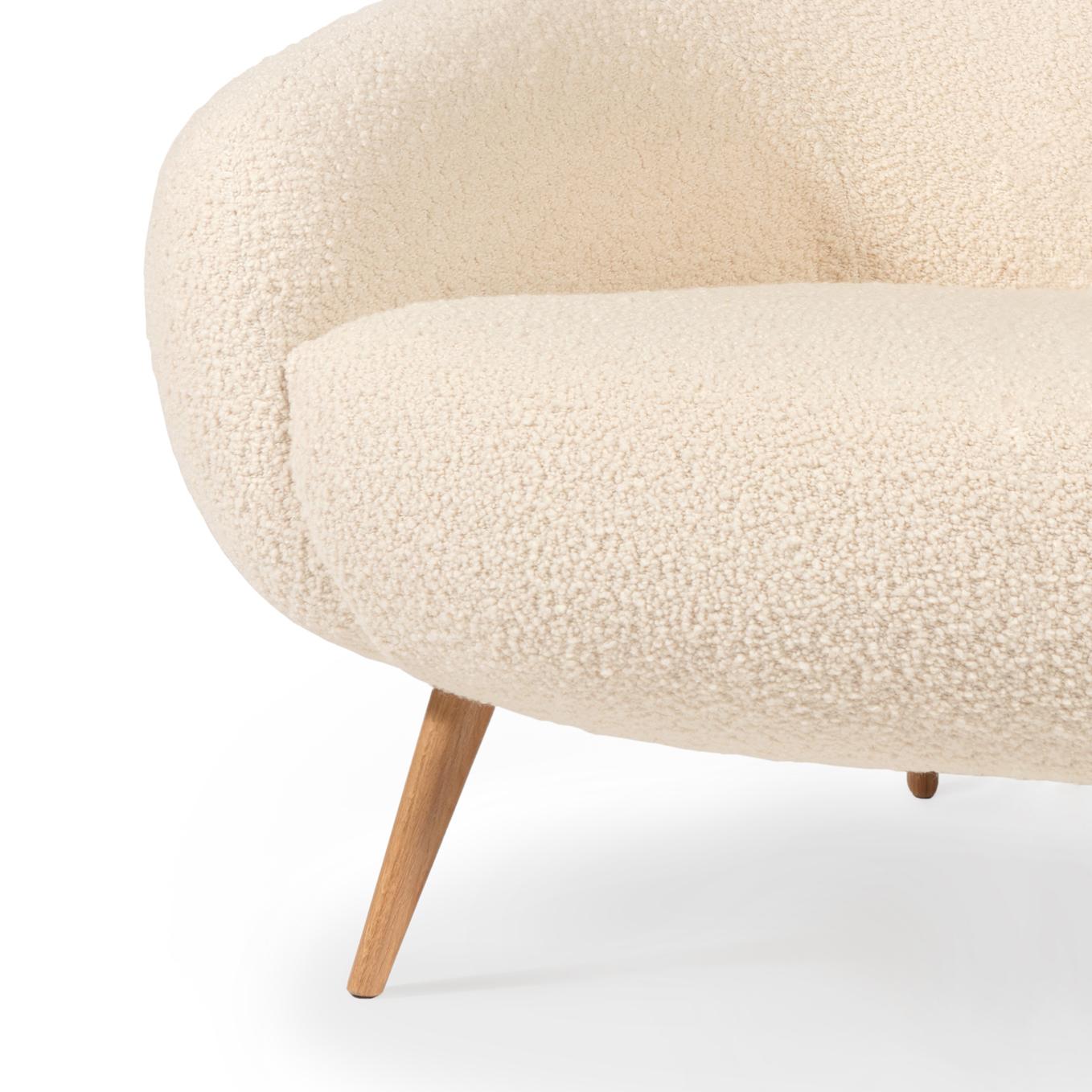 Portuguese Niemeyer Two Seat Sofa, Oak & COM, InsidherLand by Joana Santos Barbosa For Sale