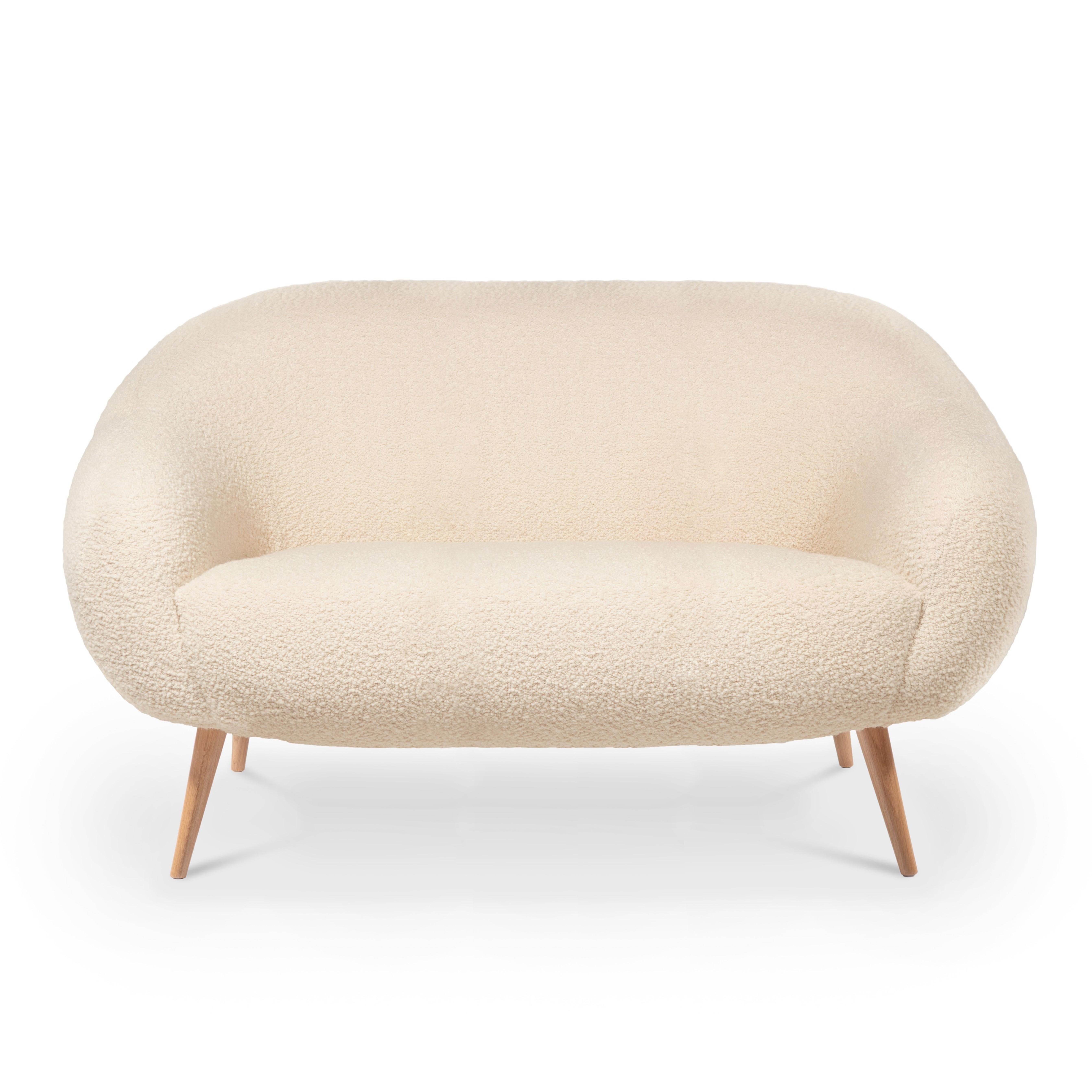 Modern Niemeyer Two Seat Sofa, Oak & COM, InsidherLand by Joana Santos Barbosa For Sale