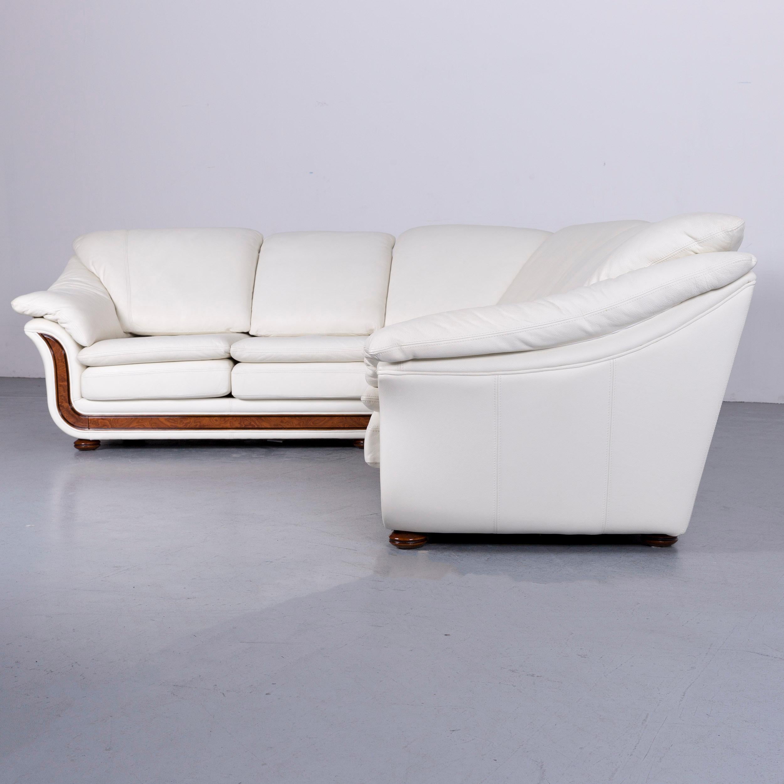 Nieri Corniche Designer Leather Sofa White Corner-Sofa Couch 3