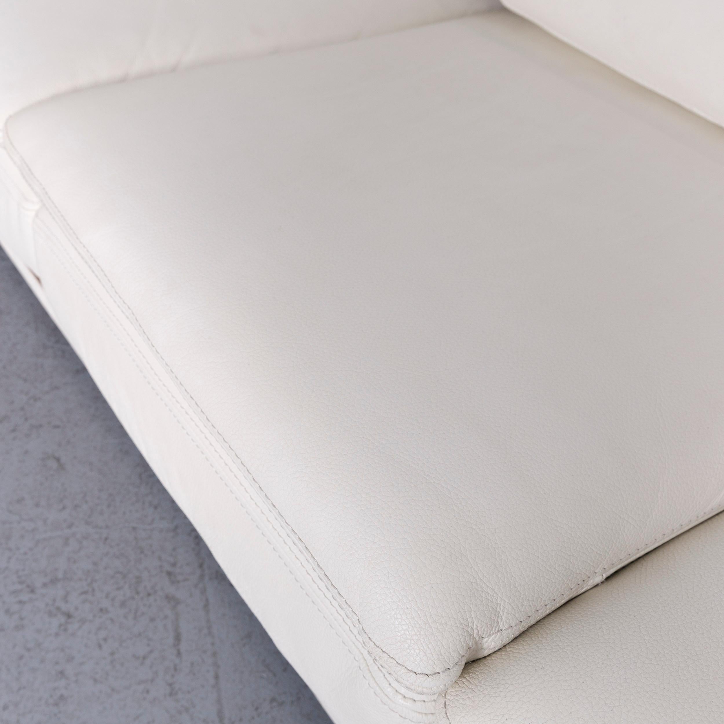Nieri Corniche Designer Leather Sofa White Corner-Sofa Couch 12