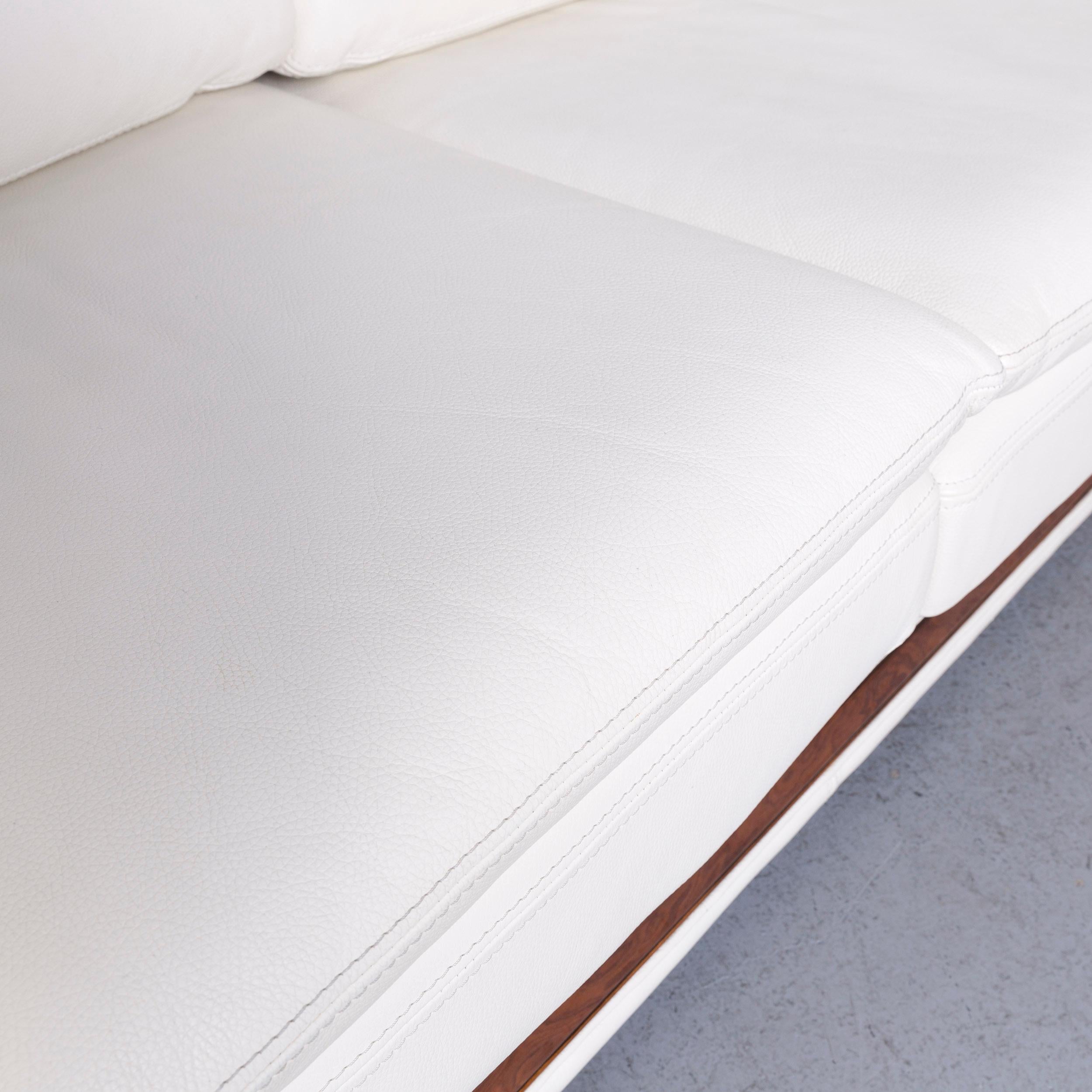 Nieri Corniche Designer Leather Sofa White Corner-Sofa Couch 13