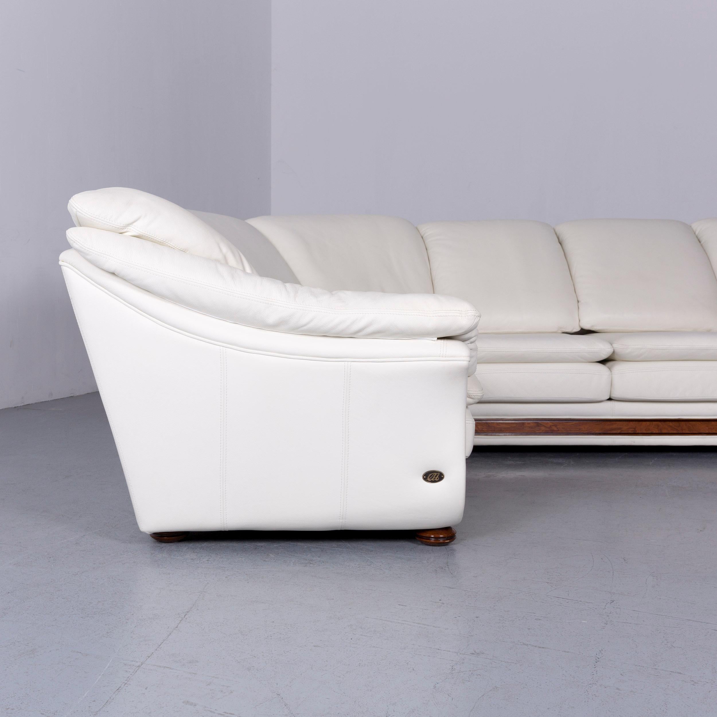 Nieri Corniche Designer Leather Sofa White Corner-Sofa Couch 16