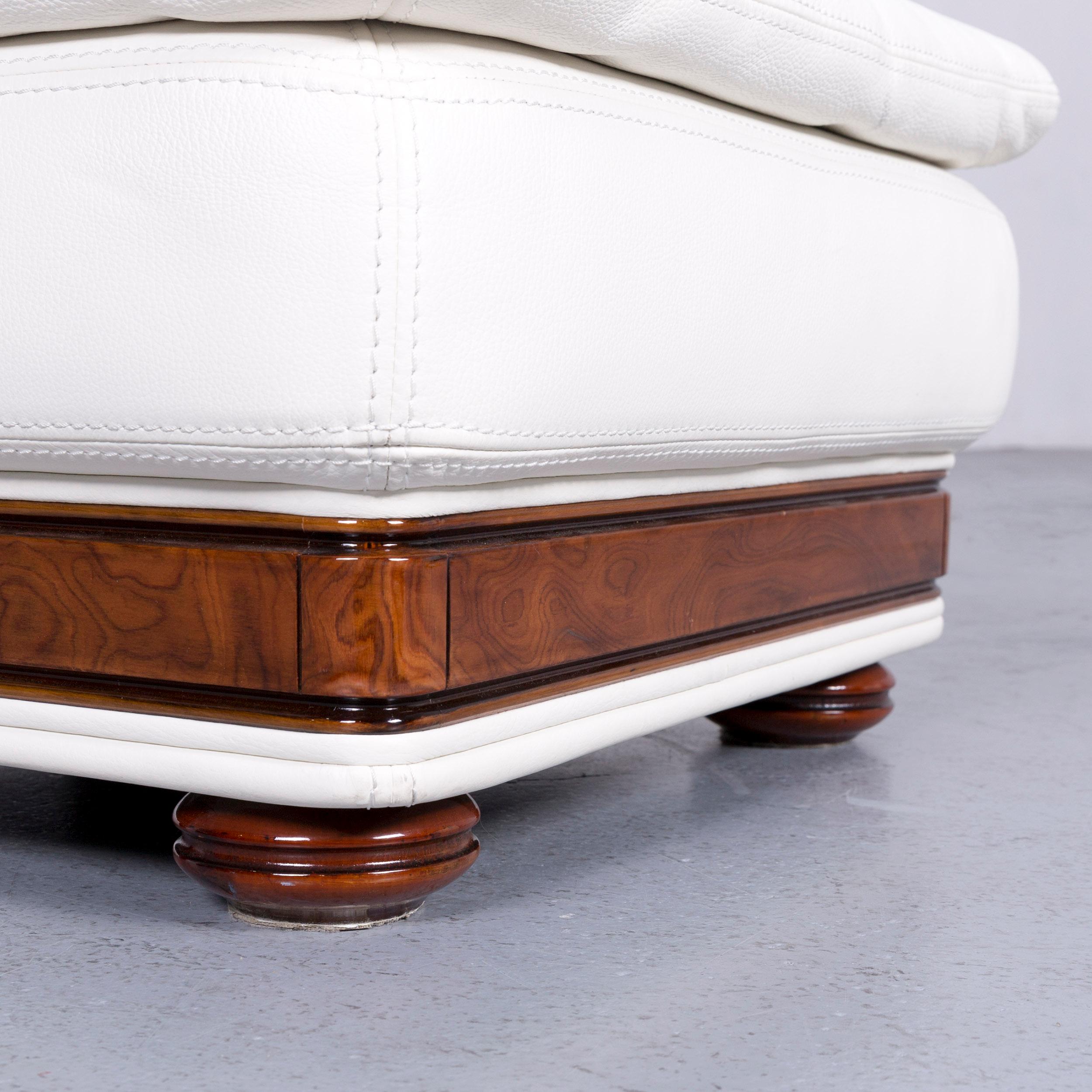 Nieri Corniche Designer Leather Sofa White Corner-Sofa Couch 22