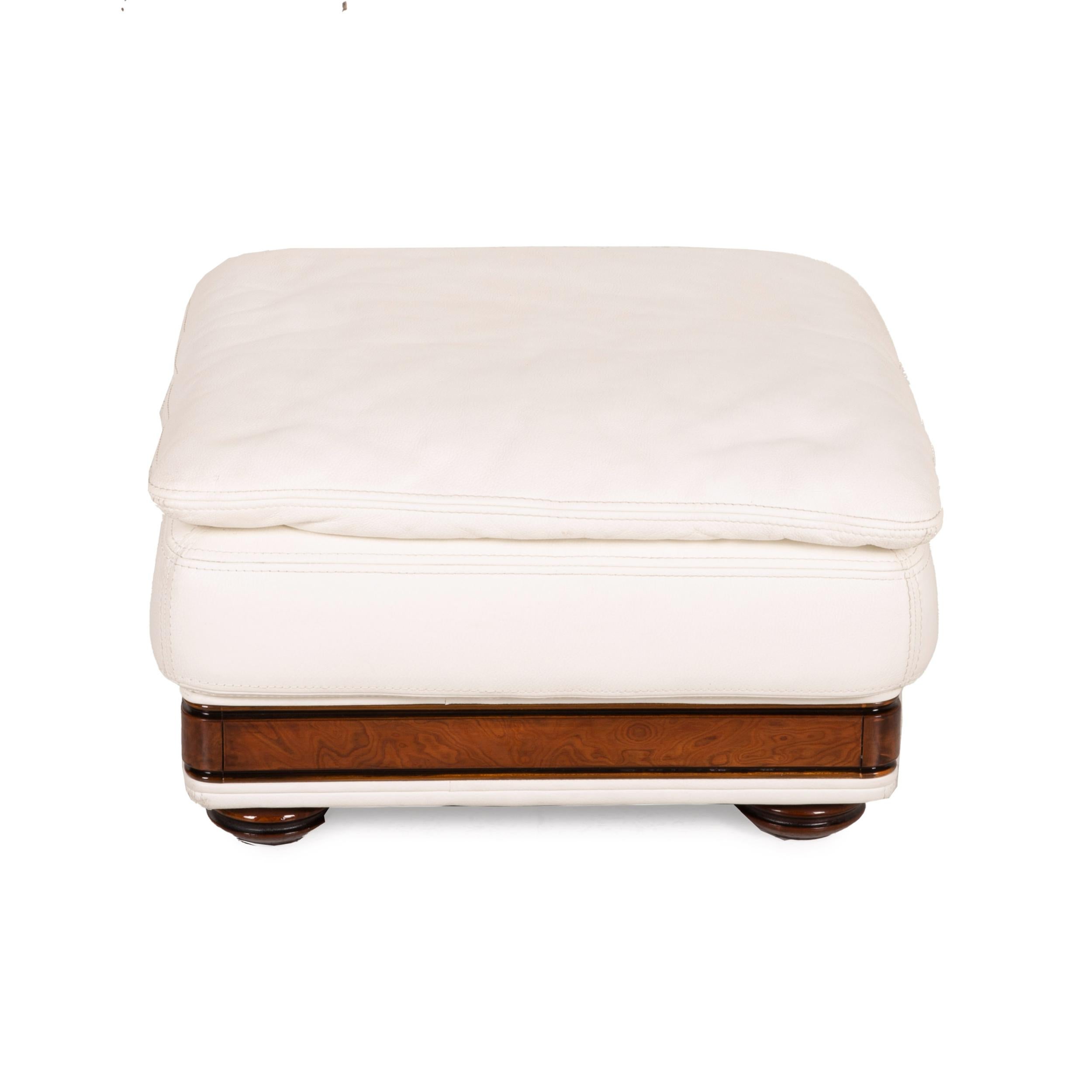Nieri Corniche Leder-Sofa-Set Cremefarbener Eck-Sofa 5
