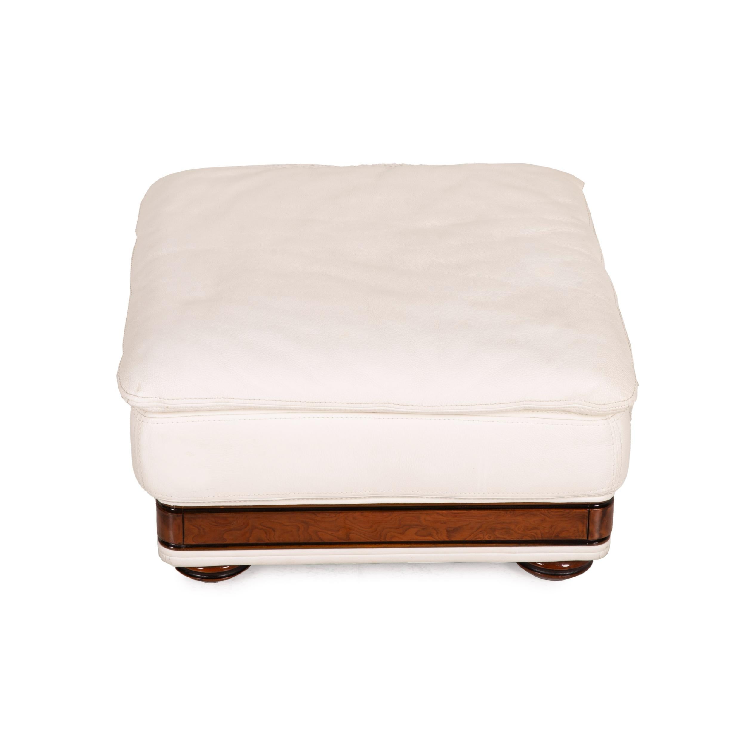Nieri Corniche Leder-Sofa-Set Cremefarbener Eck-Sofa 7