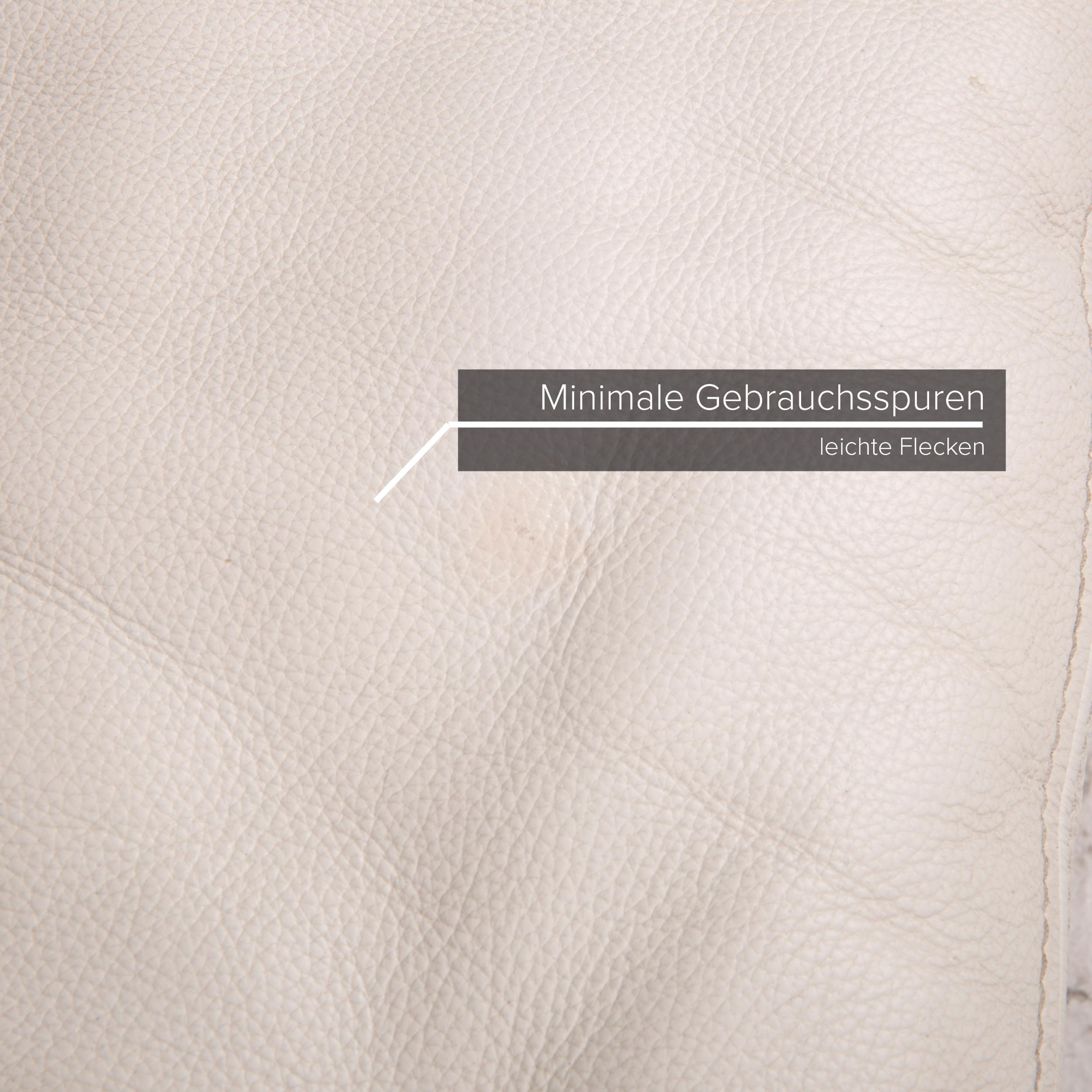 Nieri Corniche Leder-Sofa-Set Cremefarbener Eck-Sofa (Moderne)