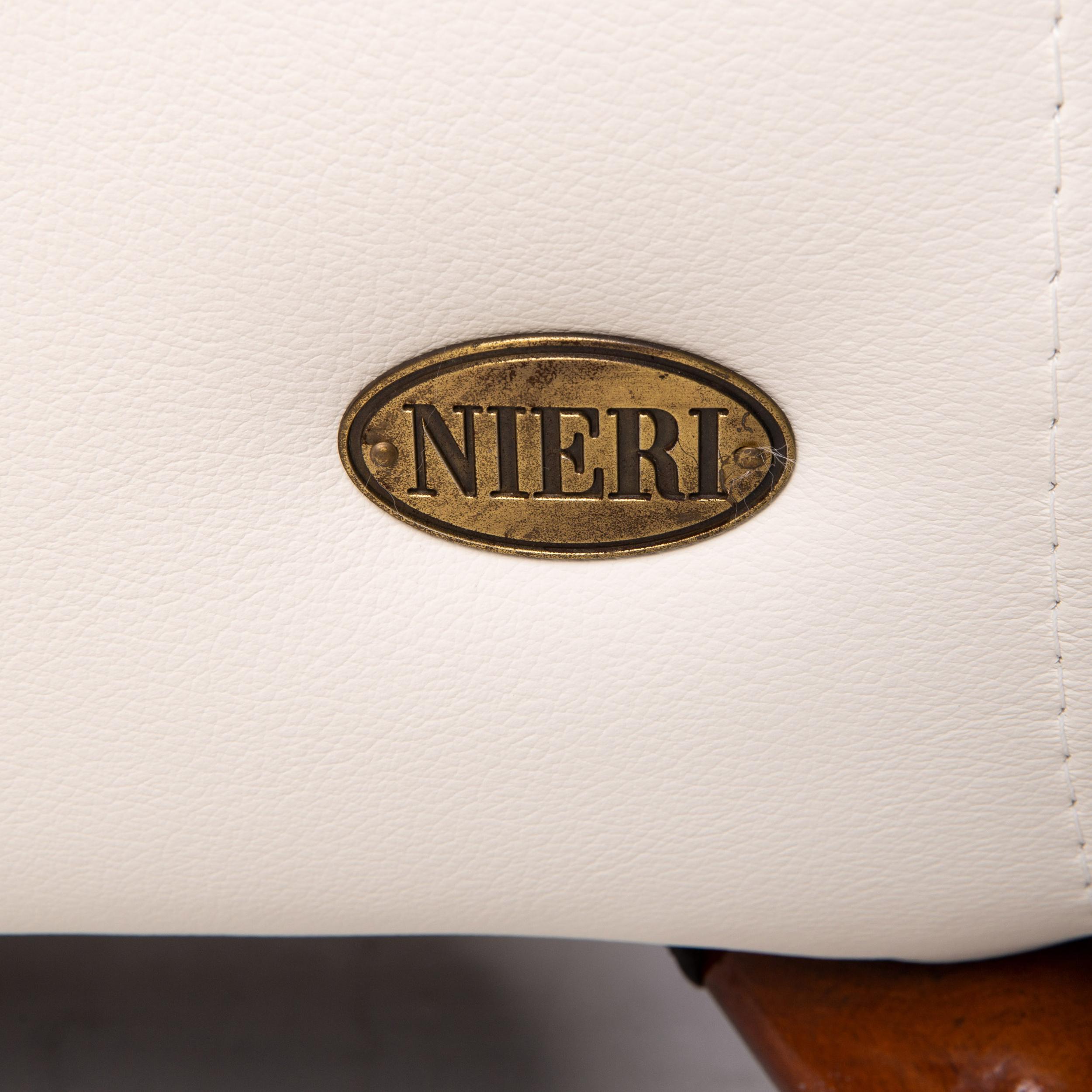 Nieri Leather Armchair Cream In Excellent Condition For Sale In Cologne, DE