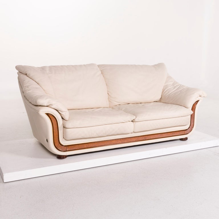 Nieri Leather Sofa Cream TwoSeat For Sale at 1stDibs nieri sofa