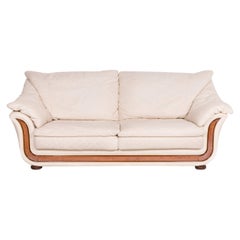 Nieri Leather Sofa Cream Two-Seat