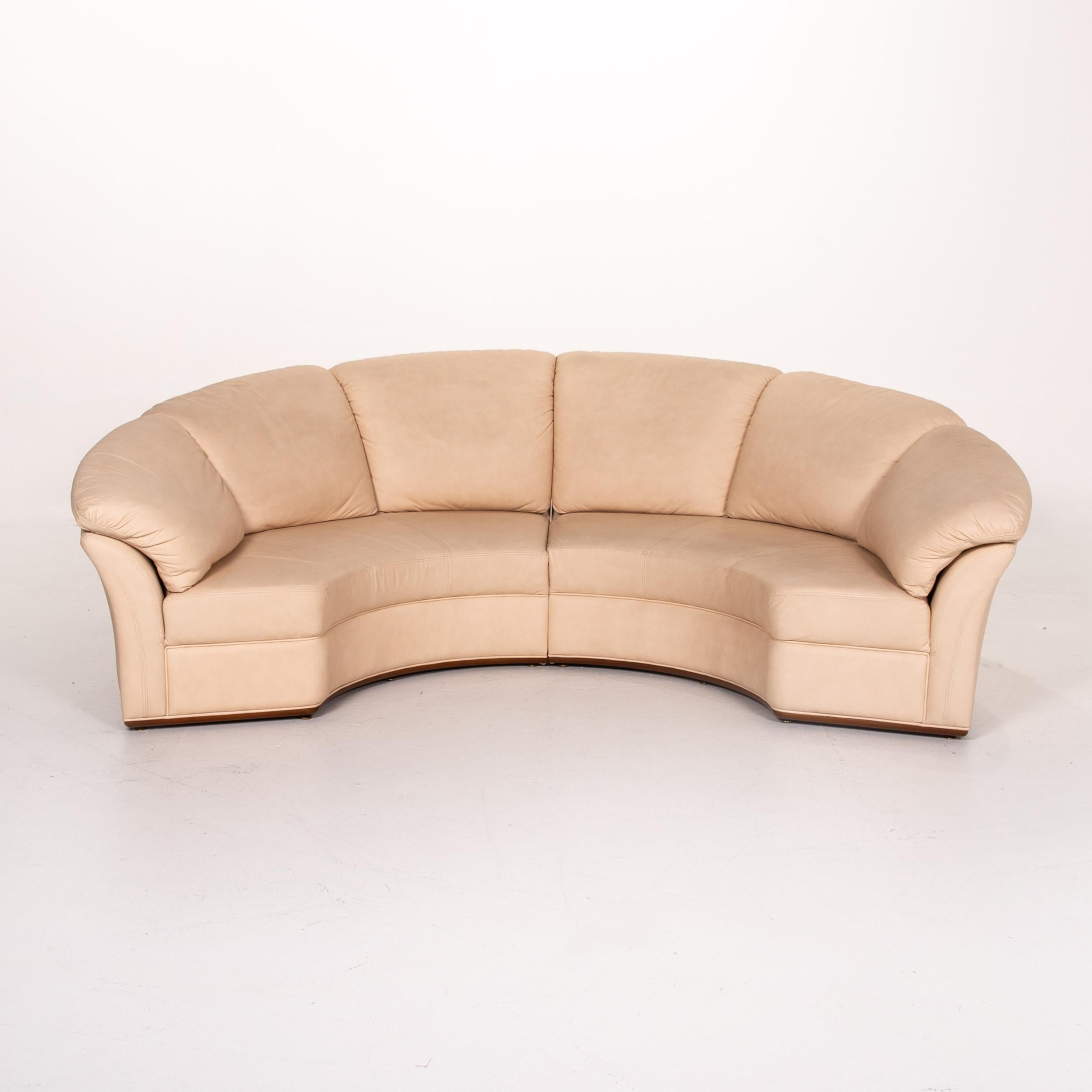 couch rund beige