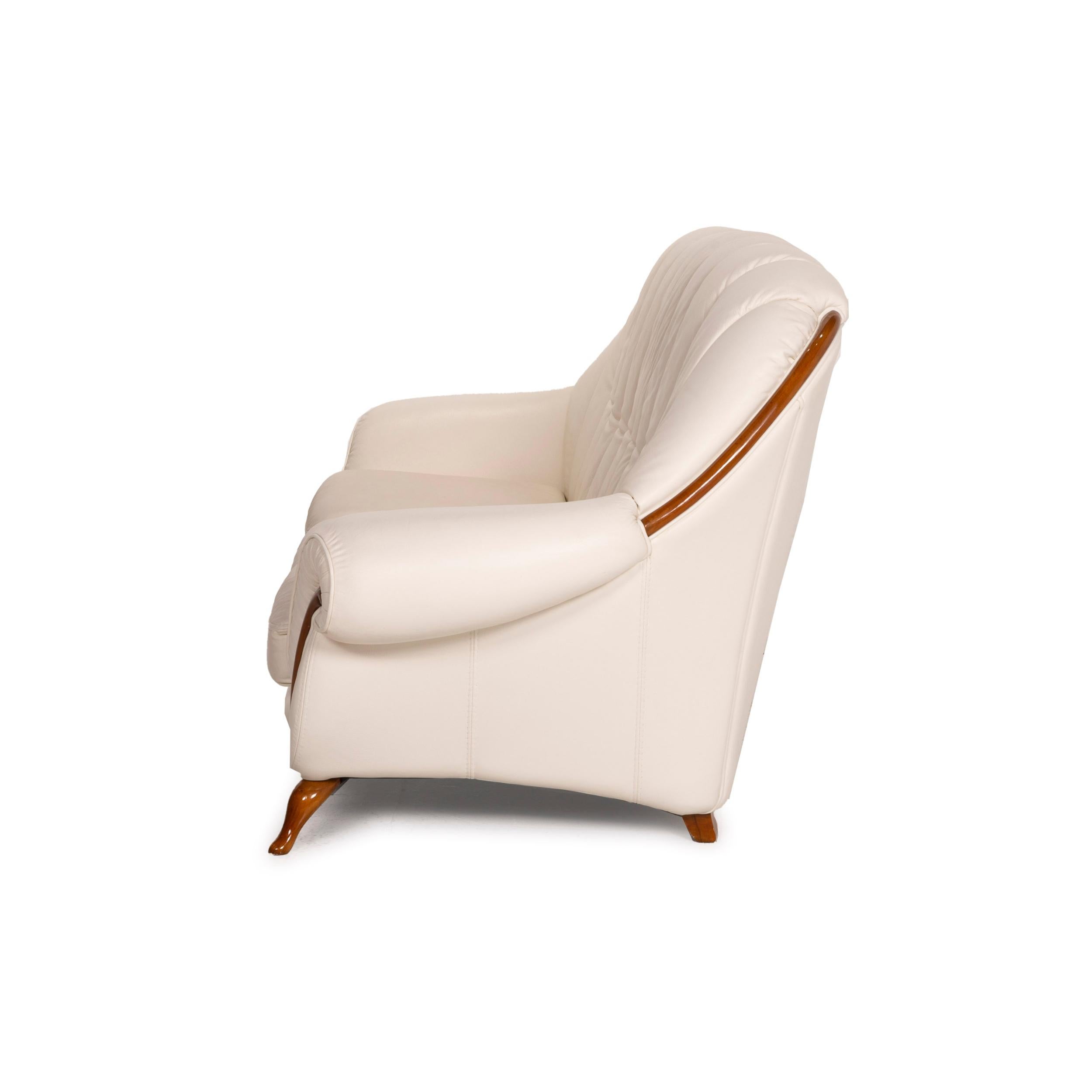 Nieri Three-Seater Leather Sofa For Sale 4