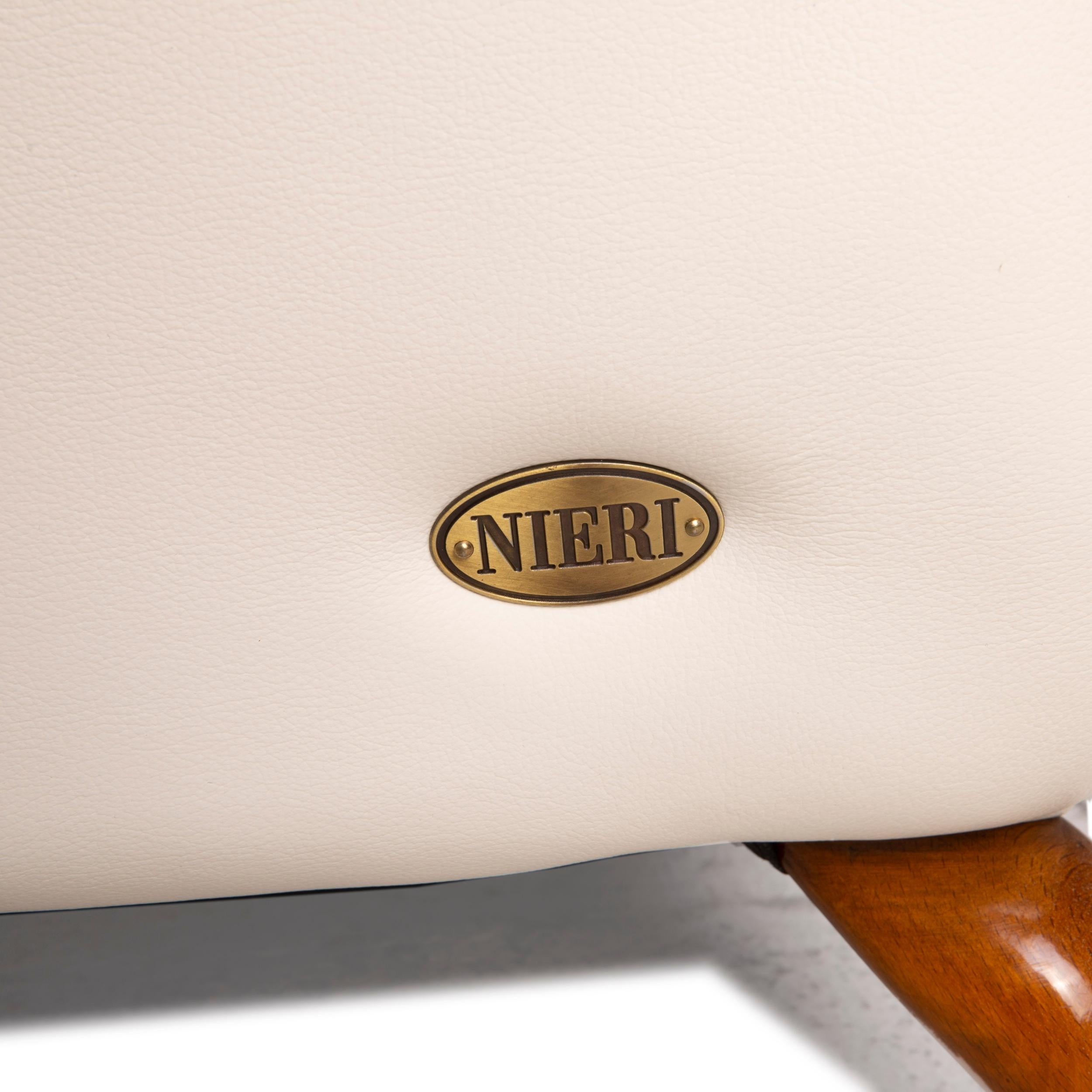 Contemporary Nieri Three-Seater Leather Sofa For Sale
