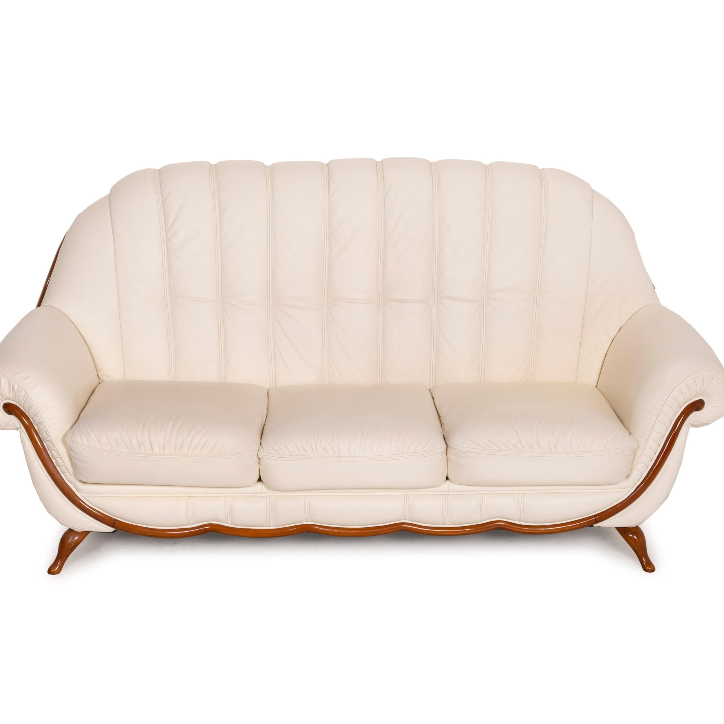 Nieri Three-Seater Leather Sofa For Sale 1