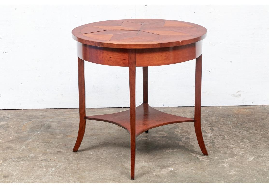 Table d'appoint ronde Niermann Weeks Cherry Starburst Top en vente 1