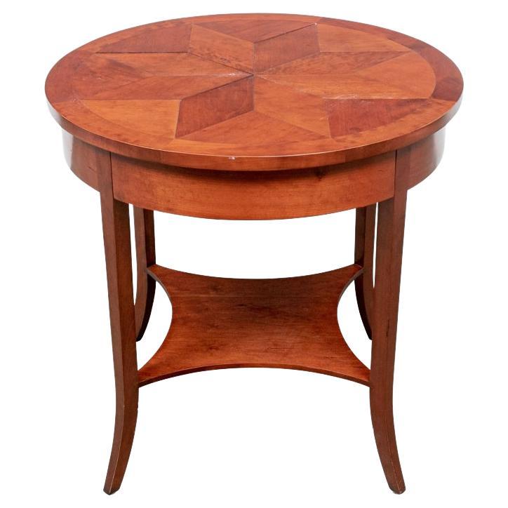 Niermann Weeks Cherry Starburst Top Round Occasional Table For Sale