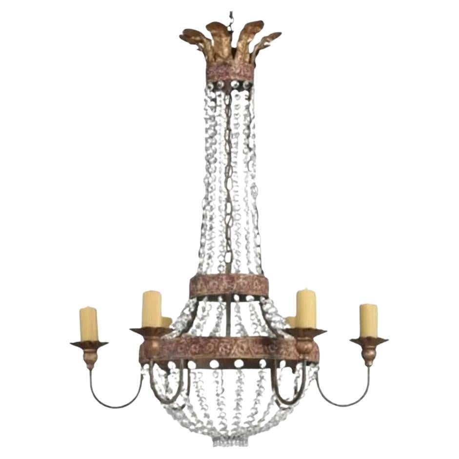 Niermann Weeks Crystal & Wrought Iron 12 Light Chandelier