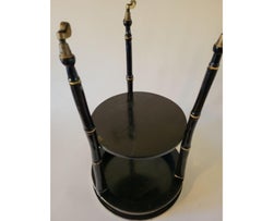 Niermann Weeks Faux Bamboo Round Side Occasional Table
