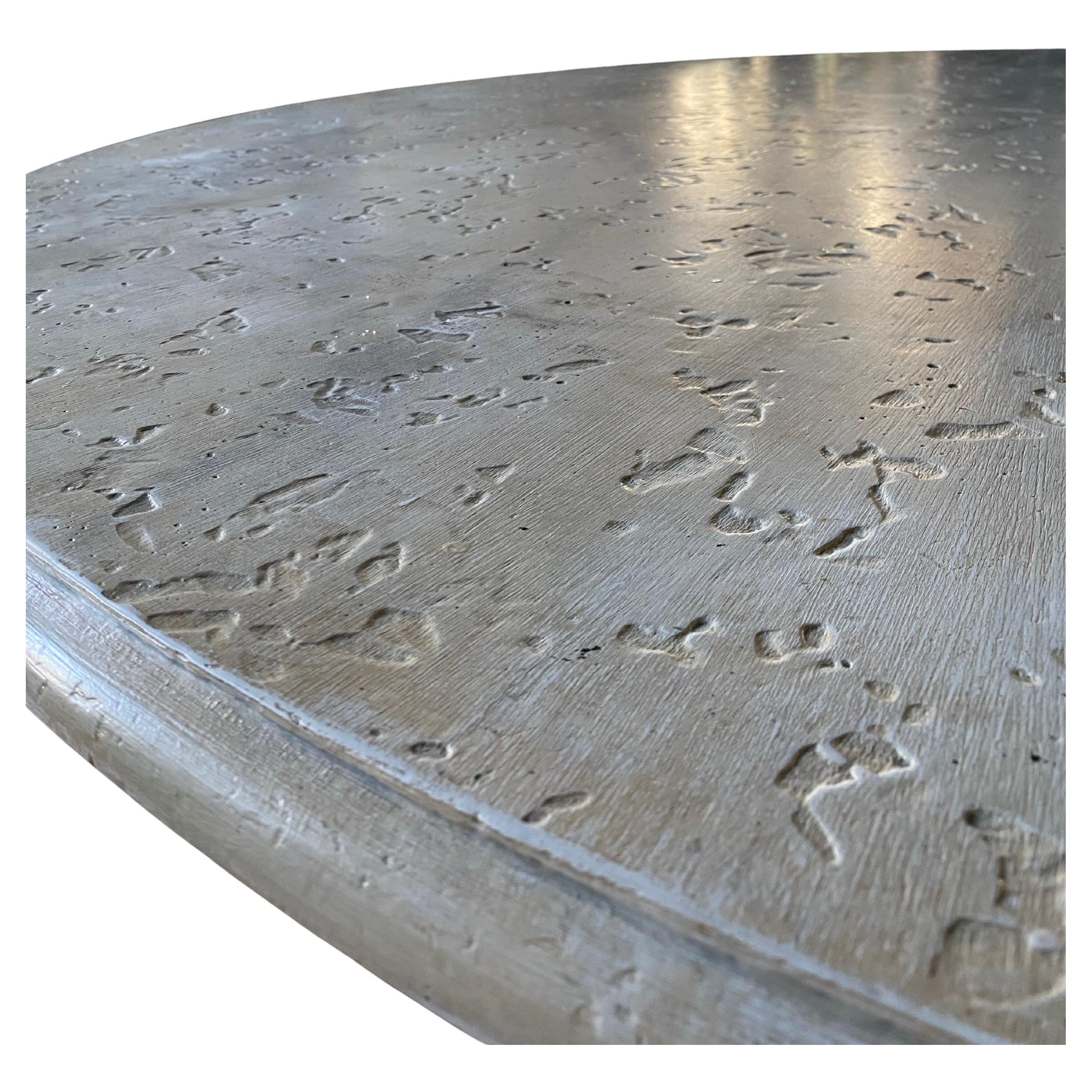 20ième siècle Table de salle à manger ronde Niermann Weeks de style italien Balustrade Roman Garden Pedestal en vente
