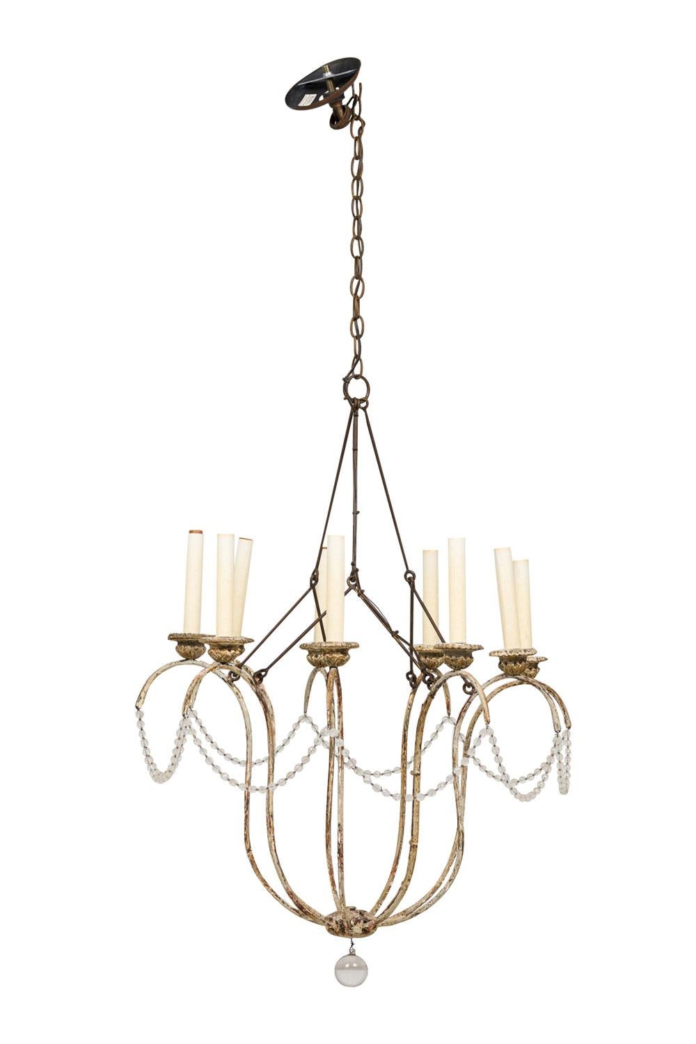 Italiano Niermann Weeks Italian 18th Century Rococo Style 9-Arm Chandelier in vendita