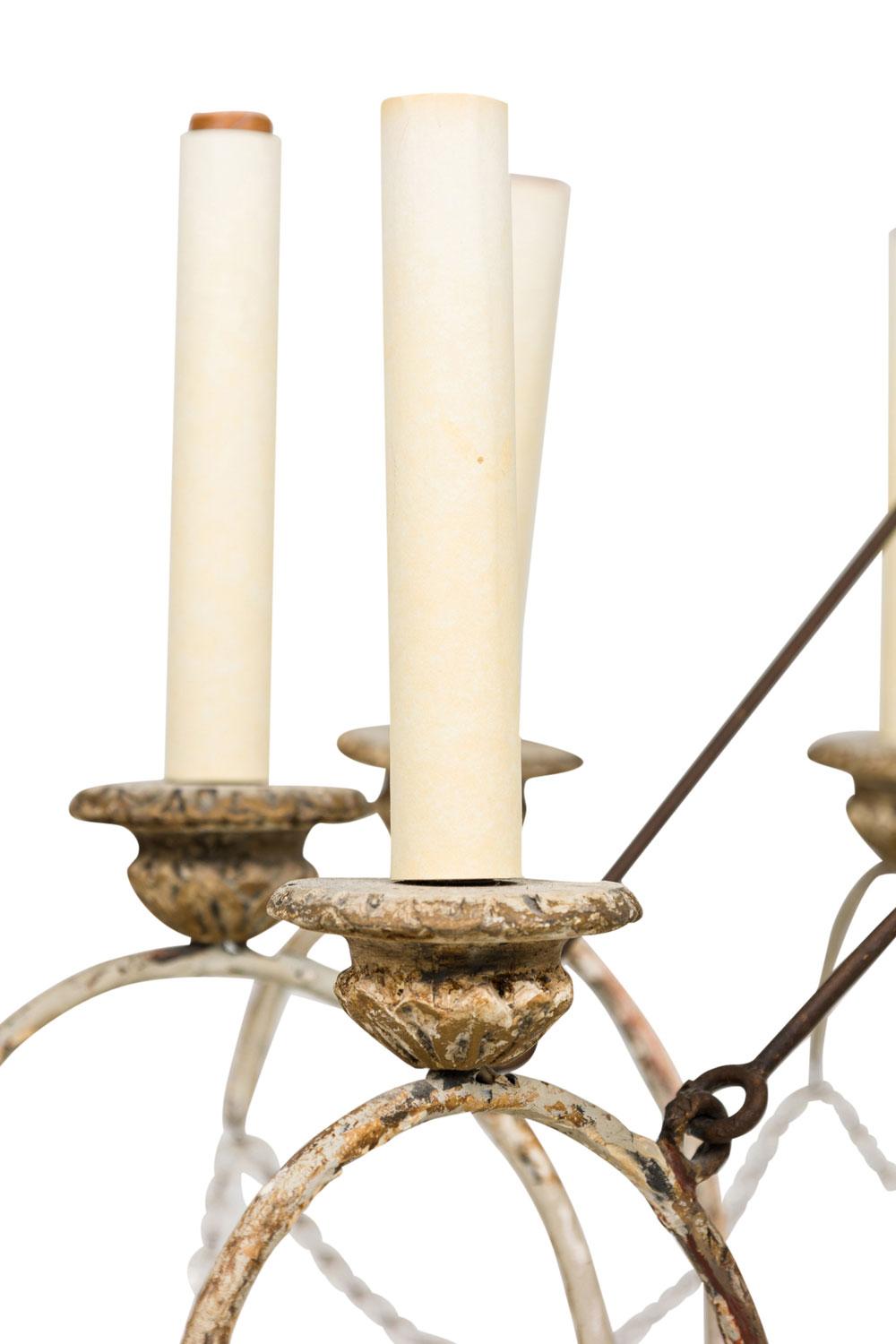 XX secolo Niermann Weeks Italian 18th Century Rococo Style 9-Arm Chandelier in vendita