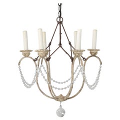 Niermann Weeks Italian 6-Light Chandelier Amazing Faux Paint, Showroom Sample