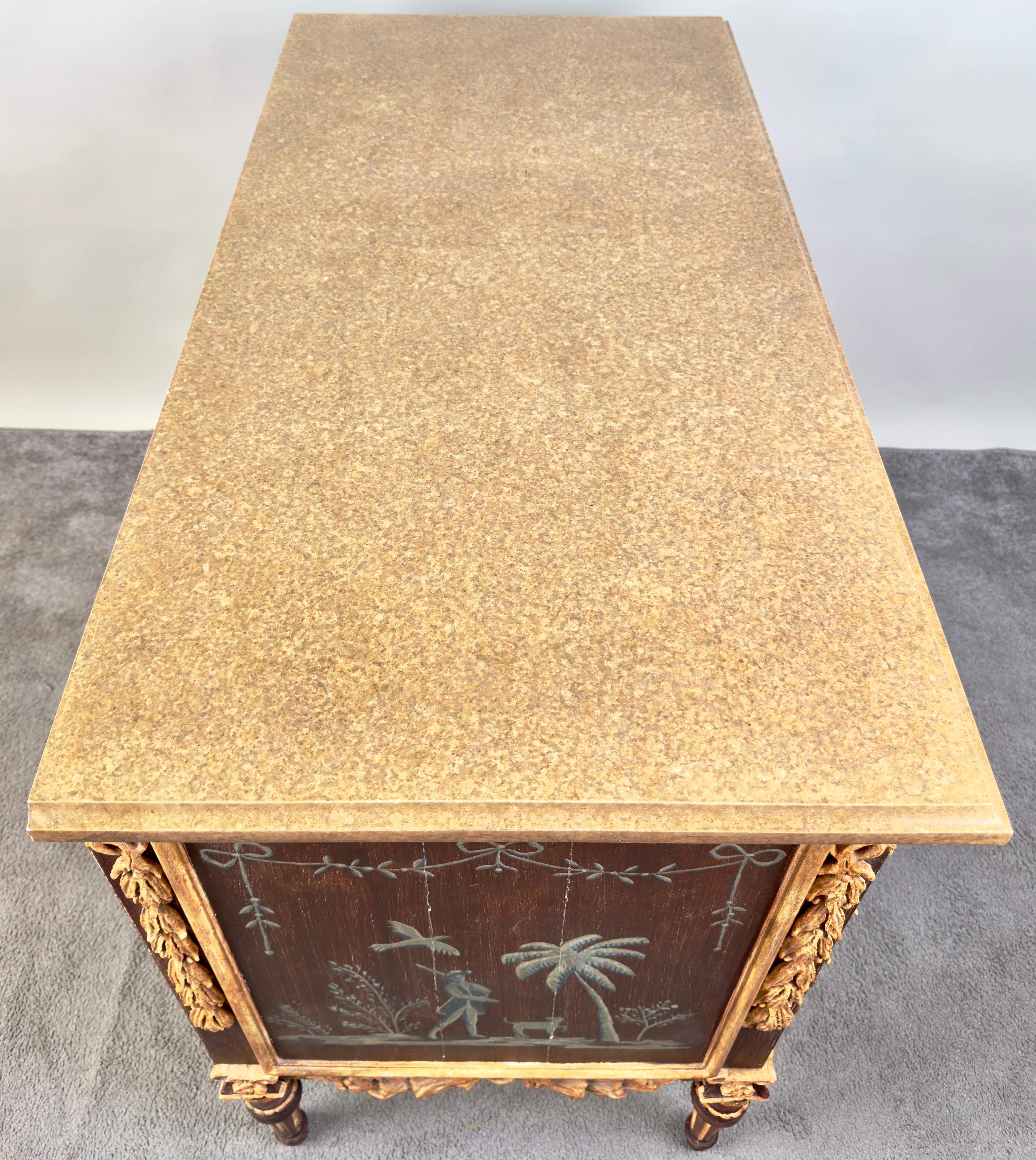 Niermann Weeks Italian Renaissance Style Hand-Painted Two-Drawer Chest / Commode 6