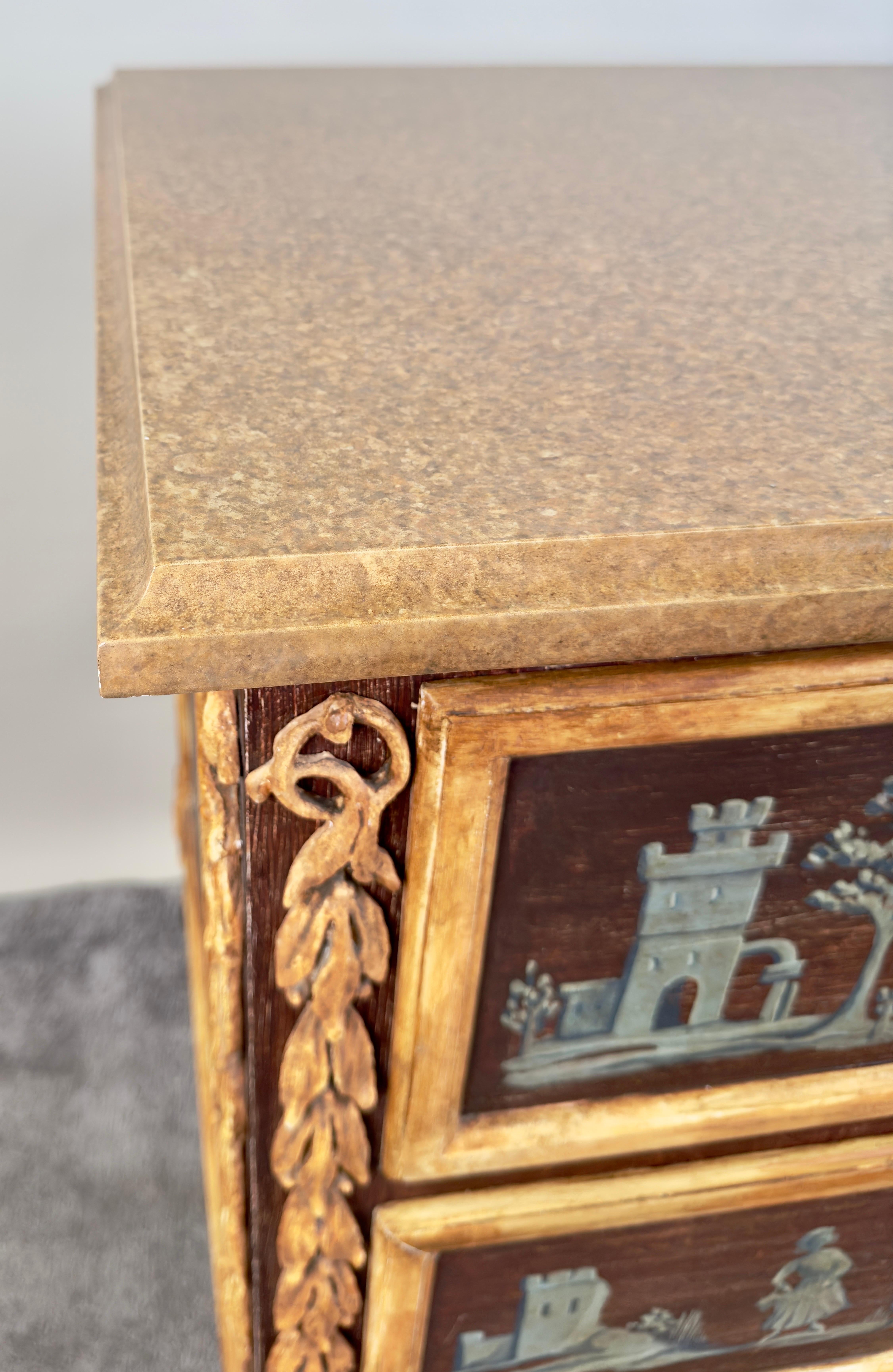 Niermann Weeks Italian Renaissance Style Hand-Painted Two-Drawer Chest / Commode 8