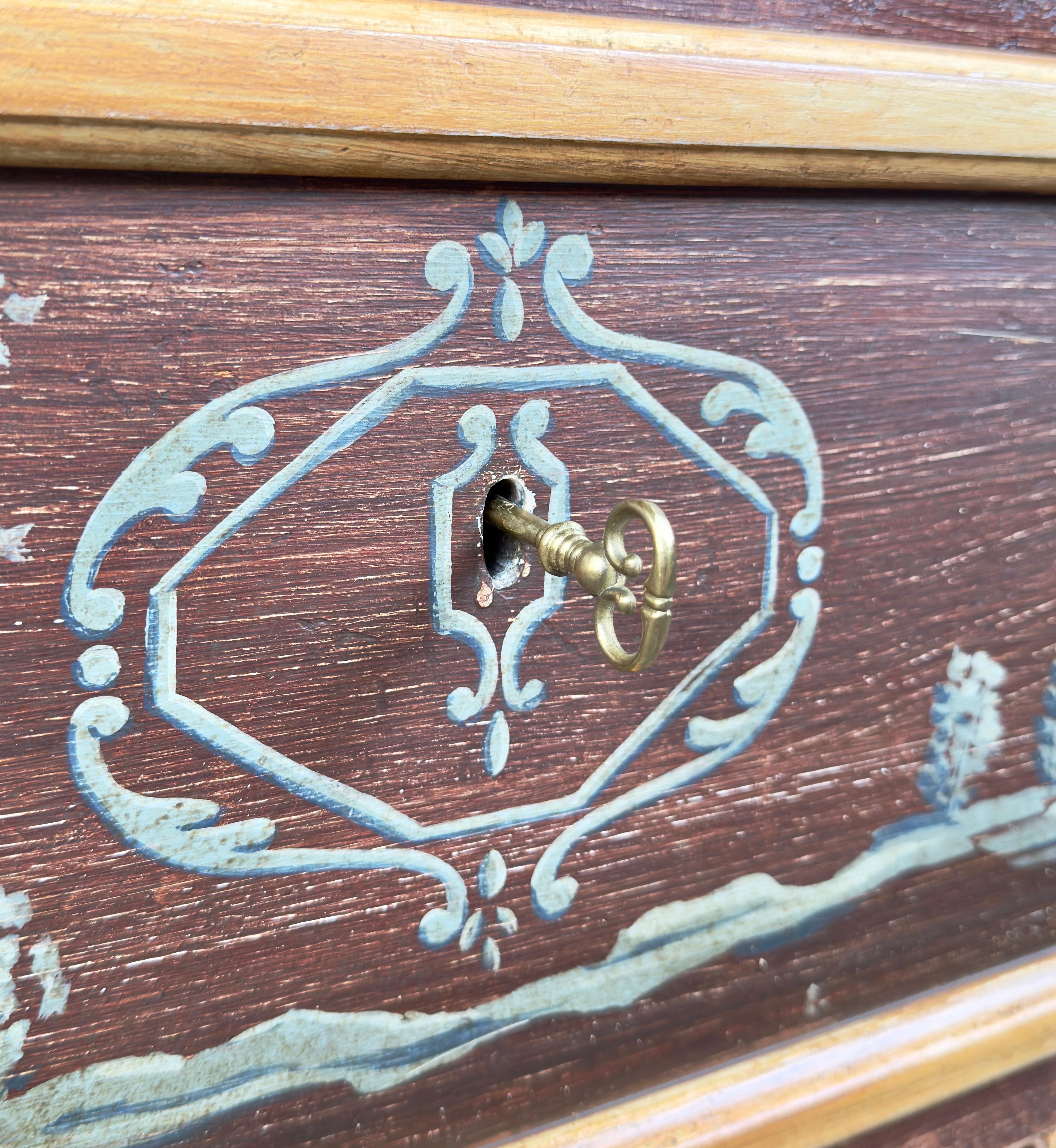 Niermann Weeks Italian Renaissance Style Hand-Painted Two-Drawer Chest / Commode 9