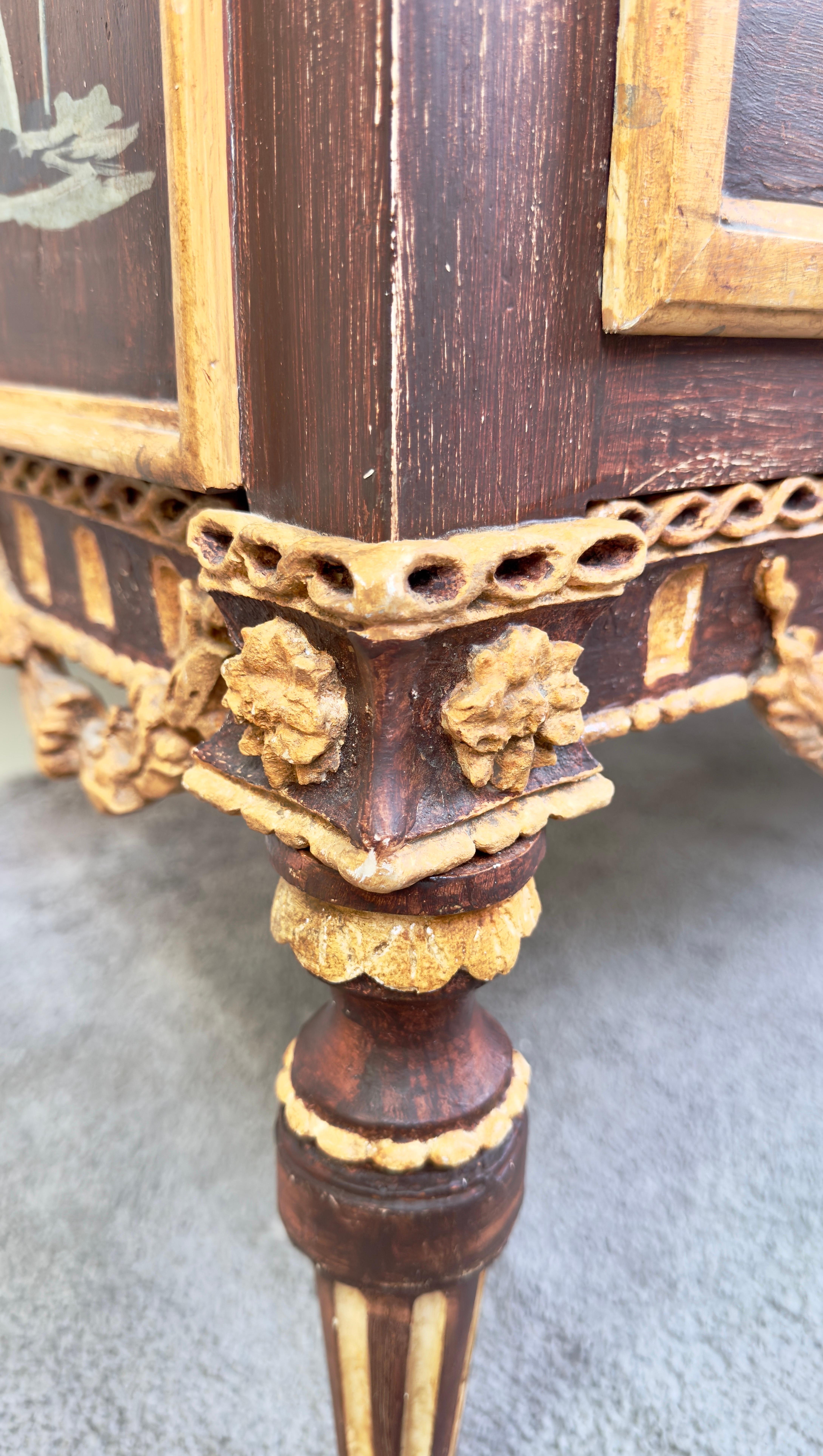 Niermann Weeks Italian Renaissance Style Hand-Painted Two-Drawer Chest / Commode 10