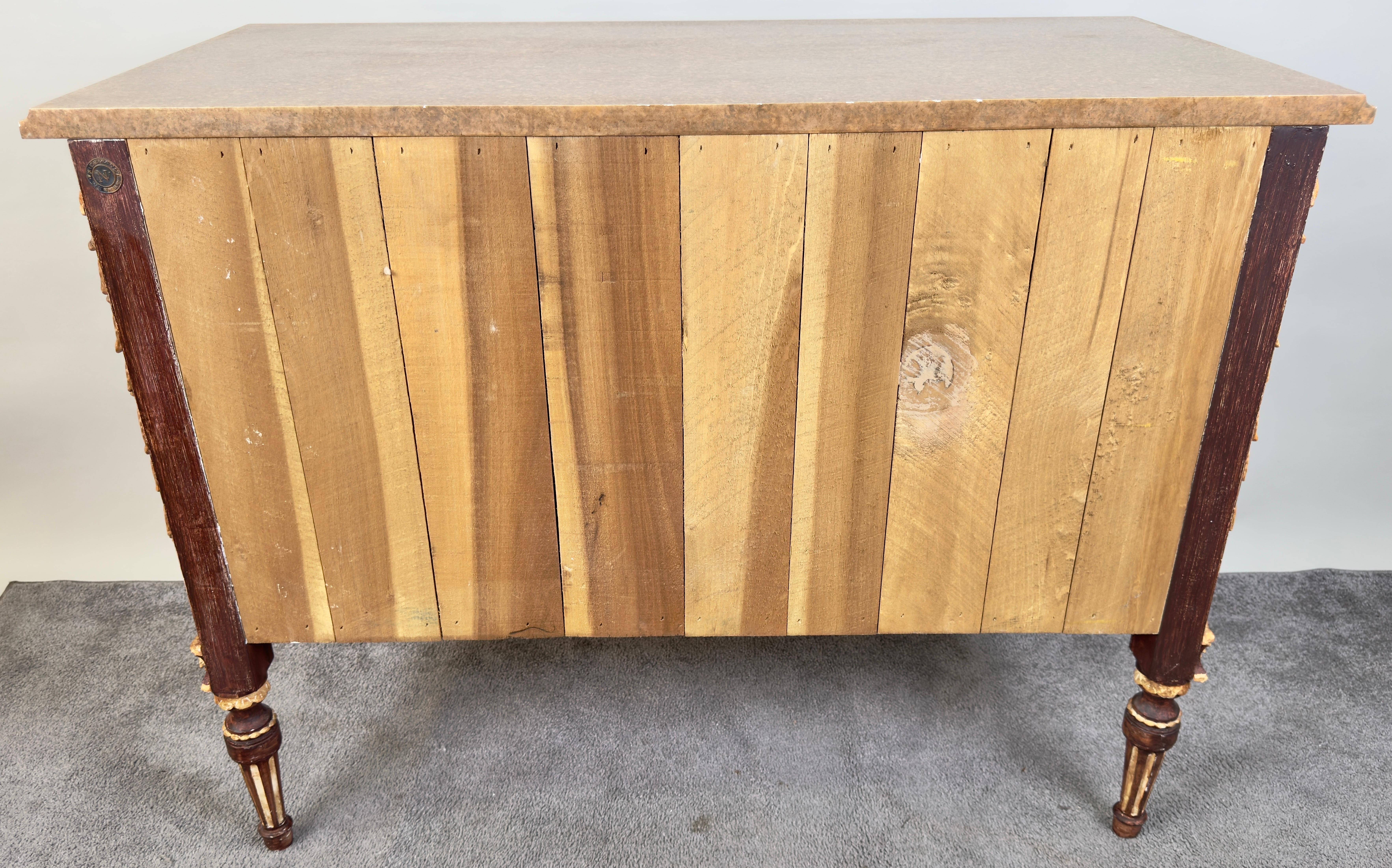 Wood Niermann Weeks Italian Renaissance Style Hand-Painted Two-Drawer Chest / Commode
