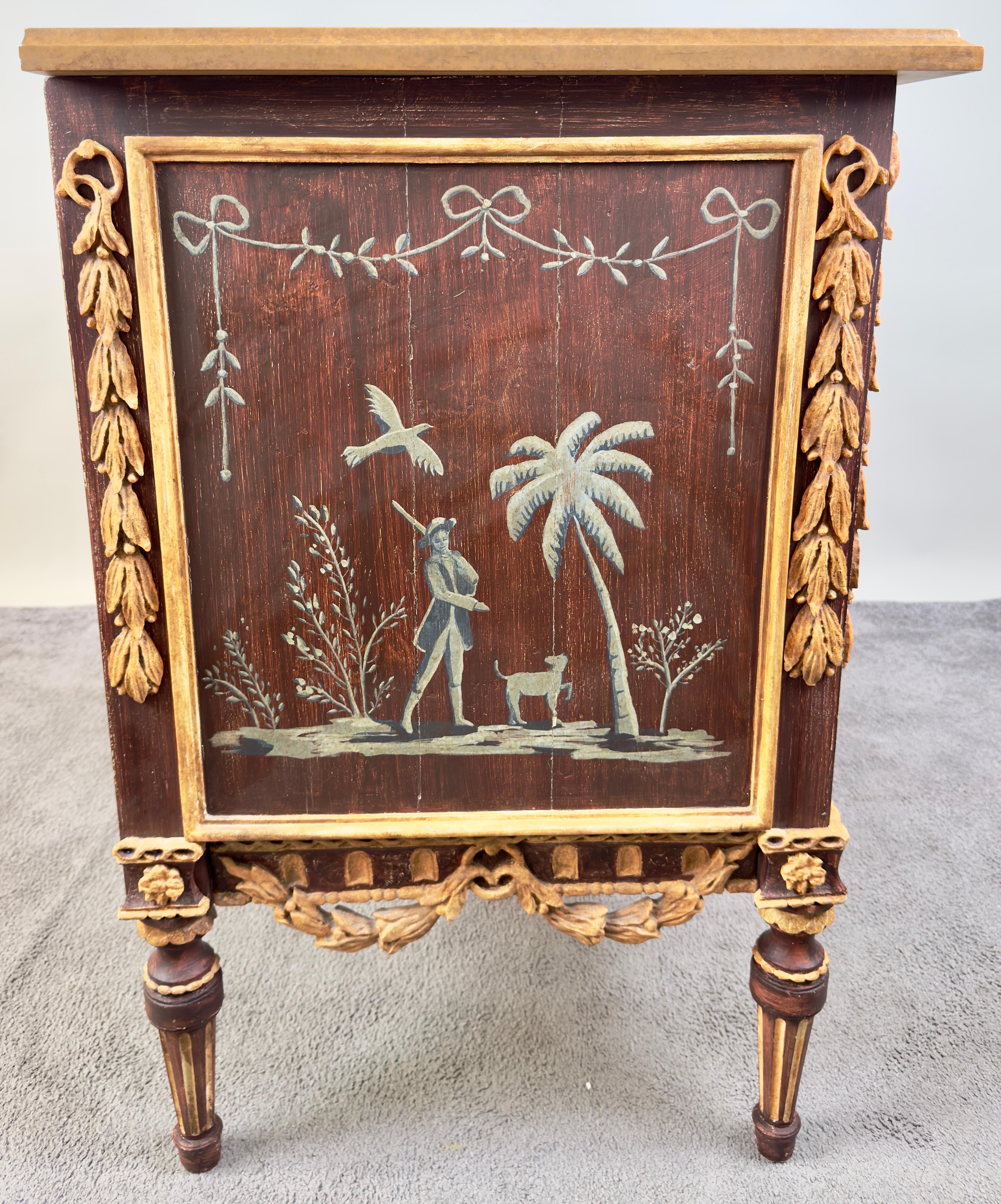 Niermann Weeks Italian Renaissance Style Hand-Painted Two-Drawer Chest / Commode 1