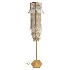 Niermann Weeks Lulu Nine-Light Crystal and Gilt Metal Floor Lamp