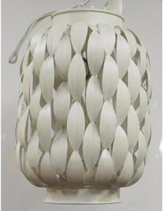 Niermann Weeks Metal Aqua-Creamish Breakfast Nook Light Fixture Chandelier