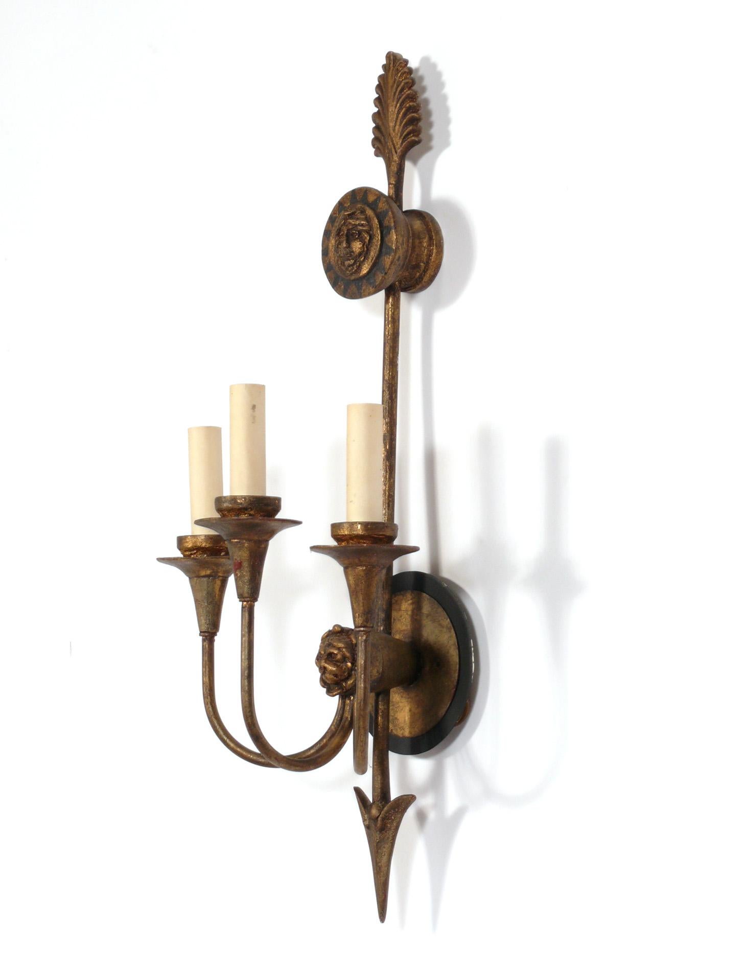 Pair of Elegant Sconces by Niermann Weeks, American, circa 2000s. They have been rewired and are ready to mount.